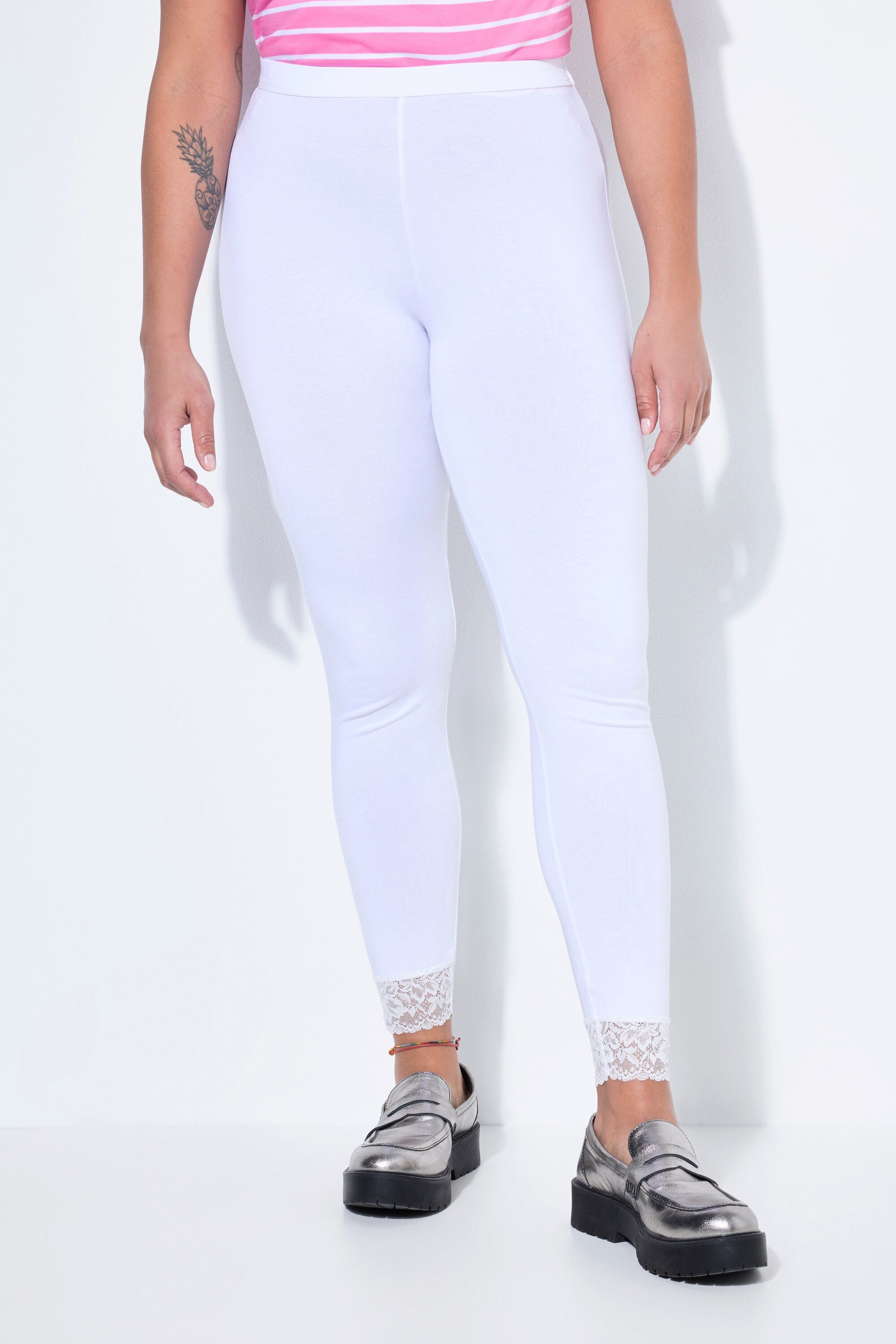 Angel of Style Leggings Leggings Skinny Fit Spitze am Saum
