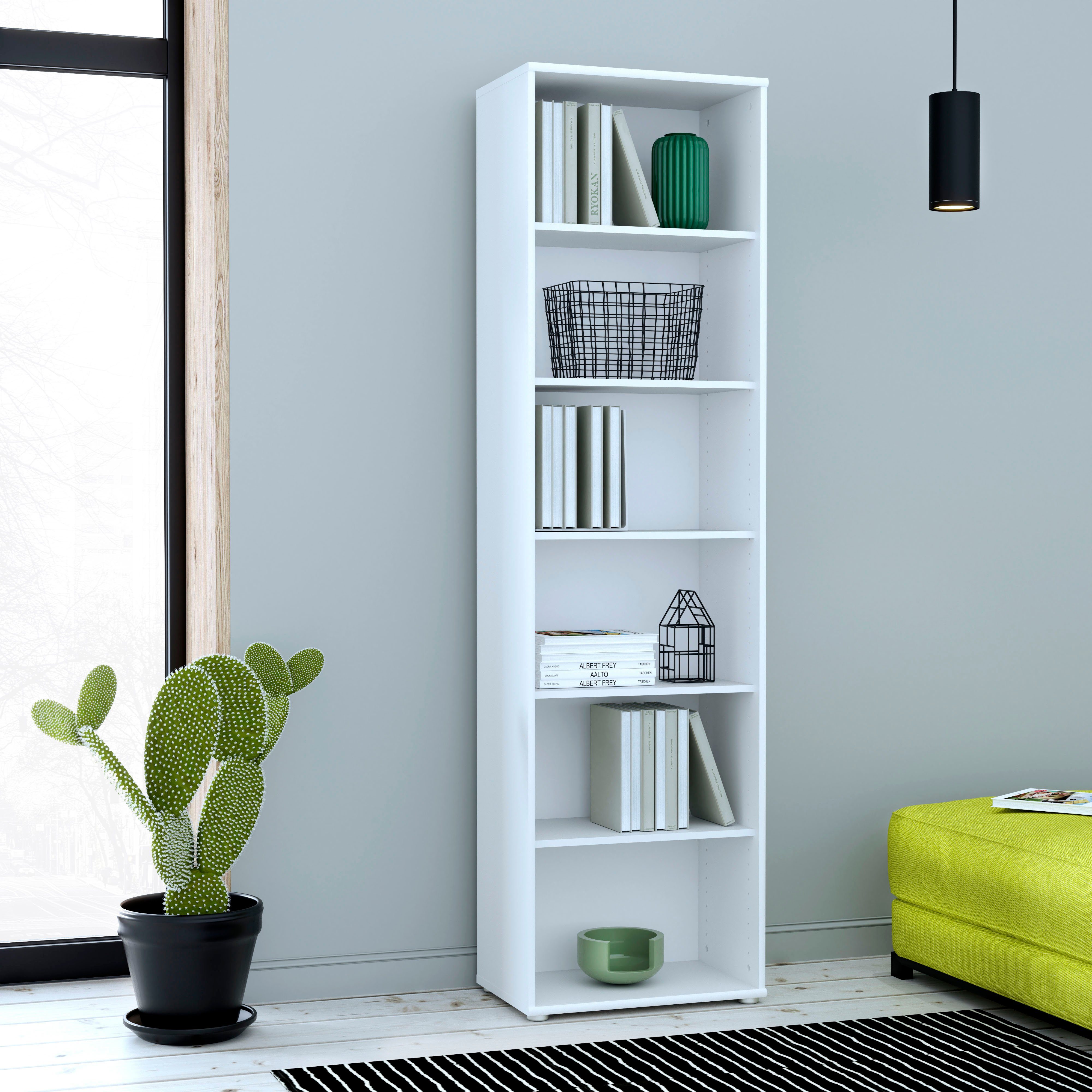 FORTE Regal Tempra, Mehrzweckregal schmal, Höhe 197,5 cm, 5 Ablageböden, Hö günstig online kaufen