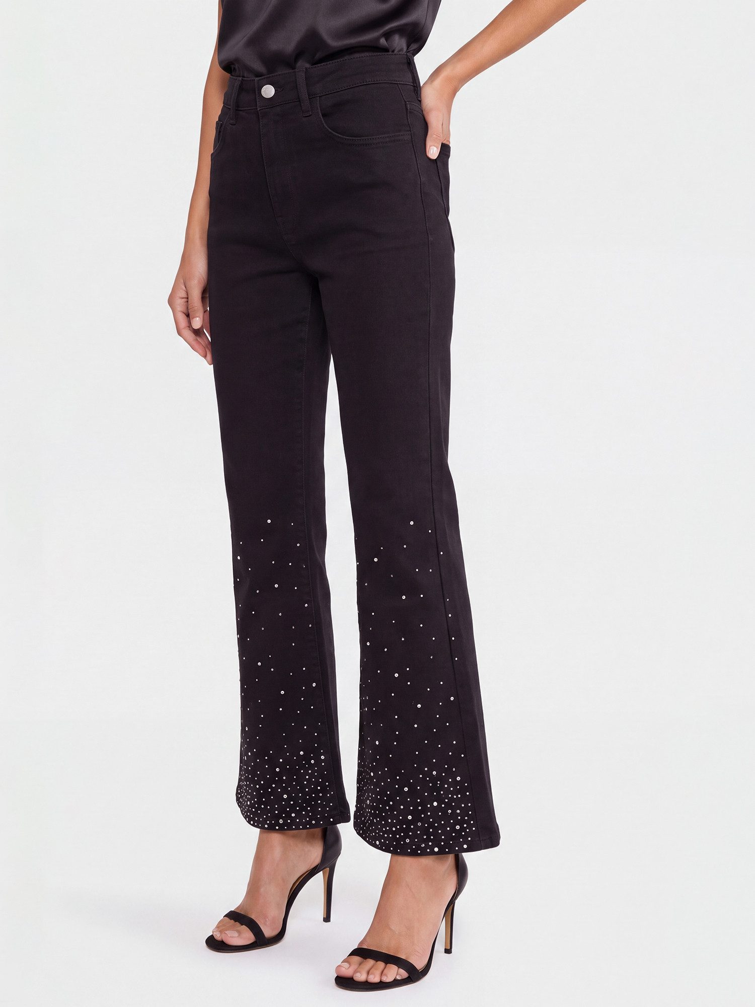 Apart Bootcut-Jeans mit Kristallsteinen