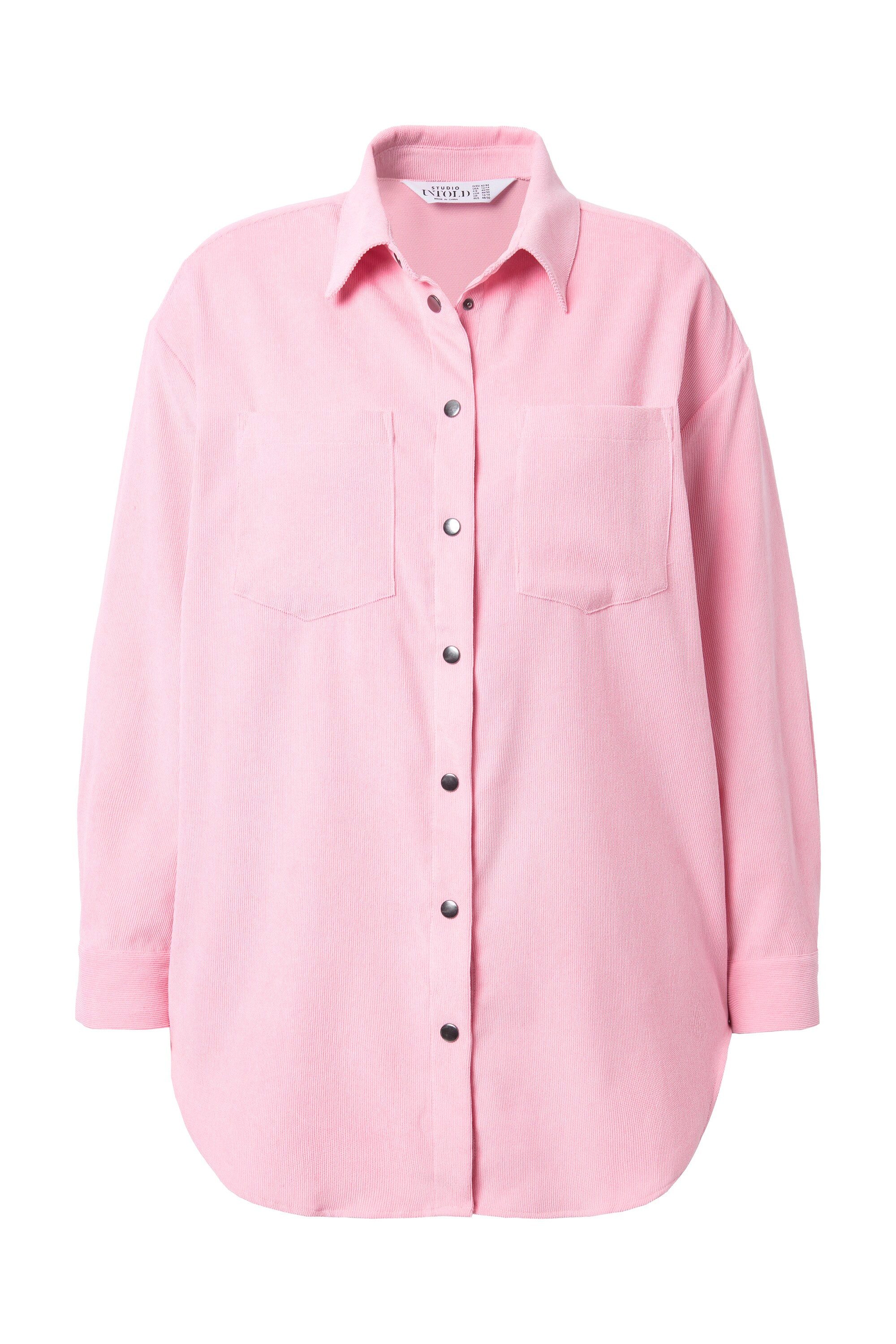 Studio Untold Hemdbluse Cord-Hemd Stretch oversized Hemdkragen Langarm günstig online kaufen