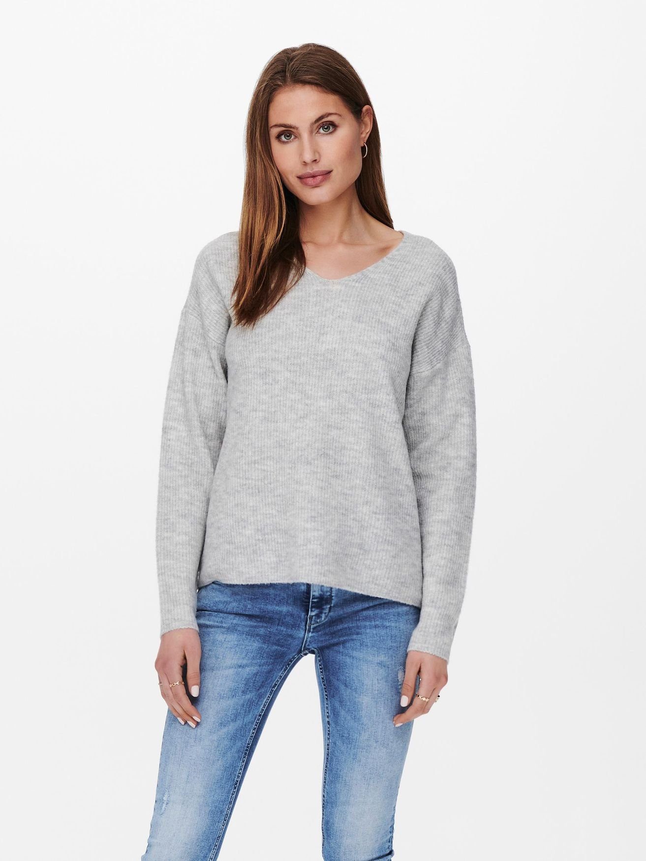 ONLY Strickpullover "ONLCAMILLA V-NECK L/S PULLOVER KNT NOOS" günstig online kaufen
