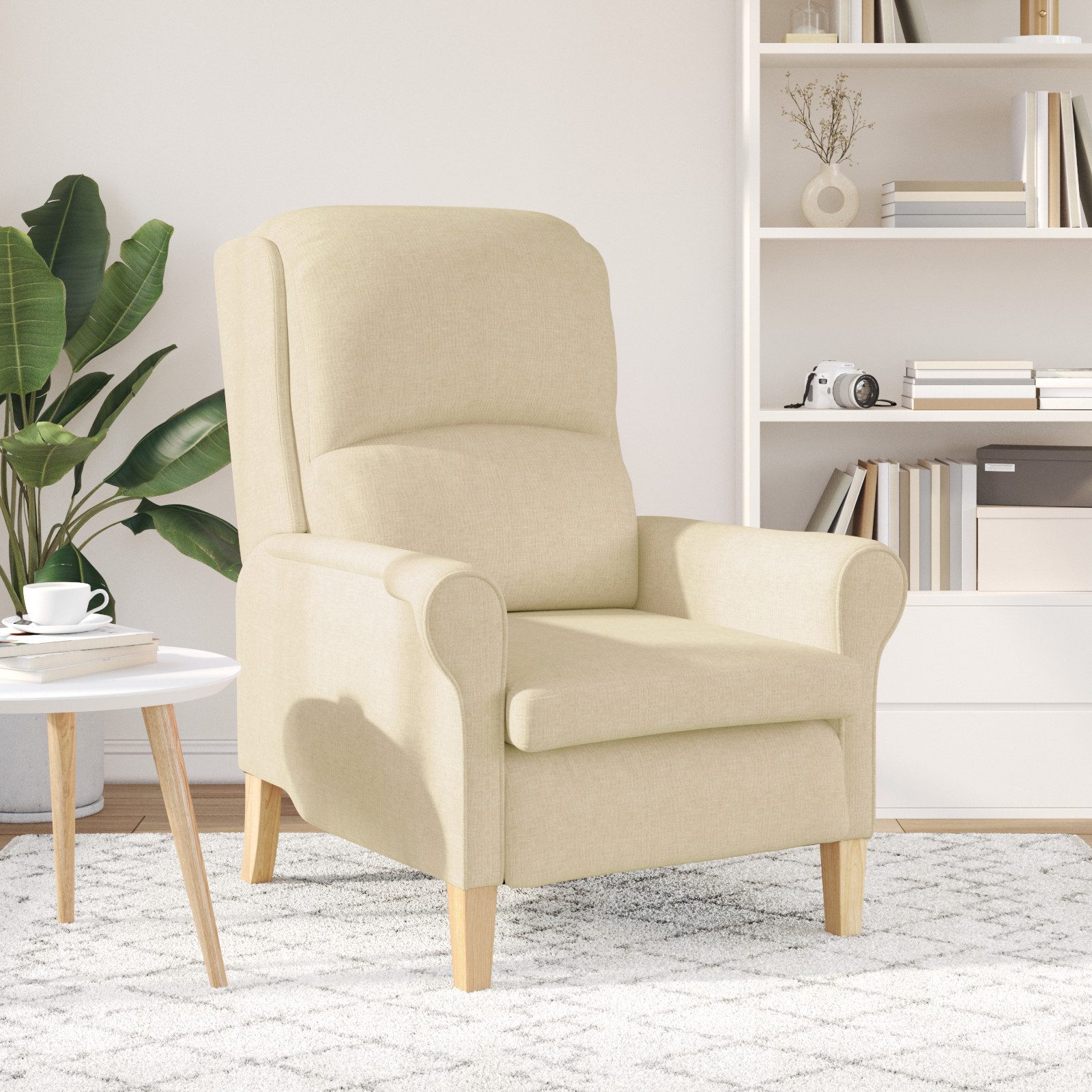 vidaXL Sessel Moderner Sessel Creme Stoff günstig online kaufen