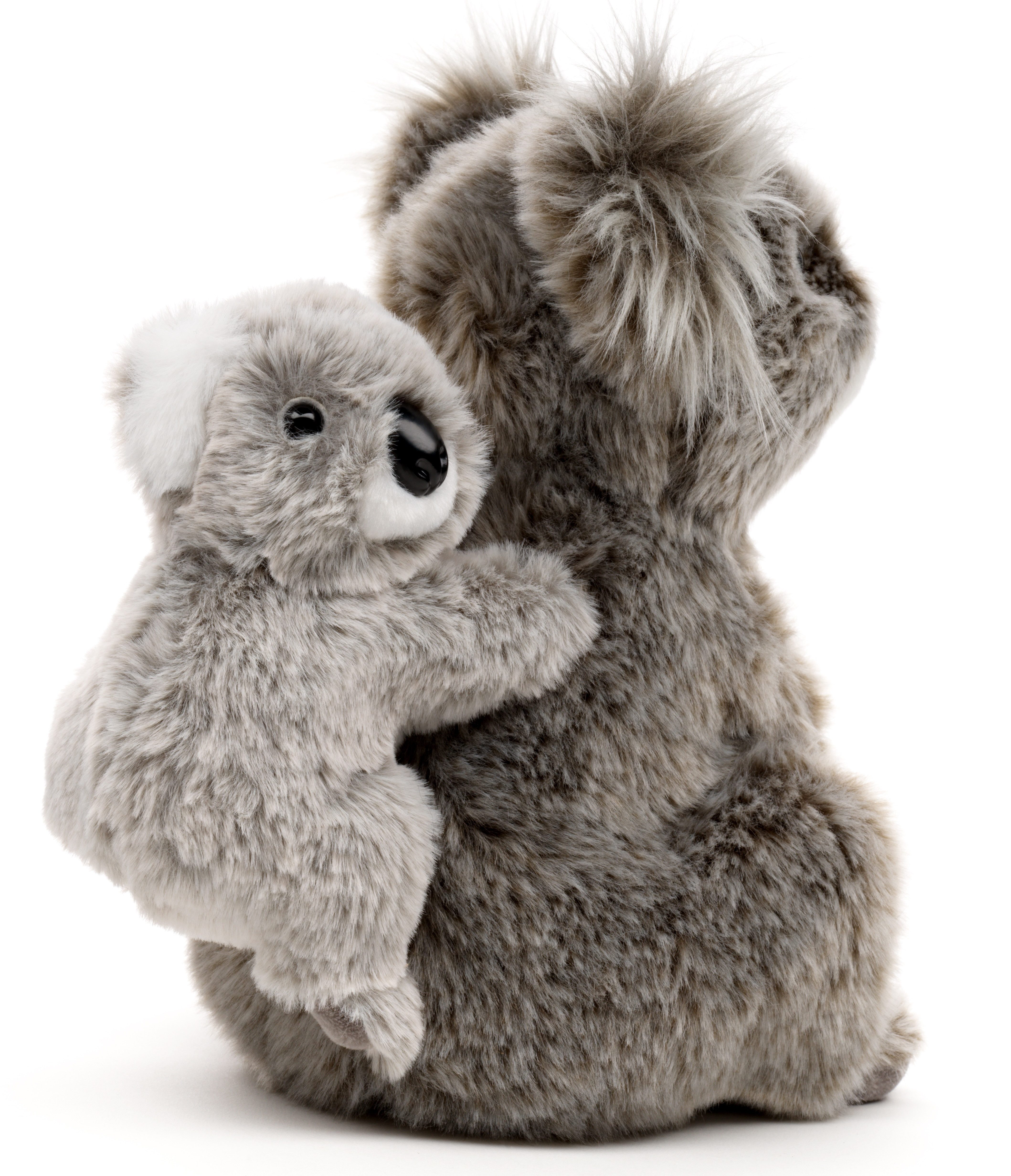 Uni-Toys Kuscheltier Uni-Toys - Koala mit Baby - 24 cm (Höhe) - Plüsch-Bär - Plüschtier, zu 100 % recyceltes Füllmaterial