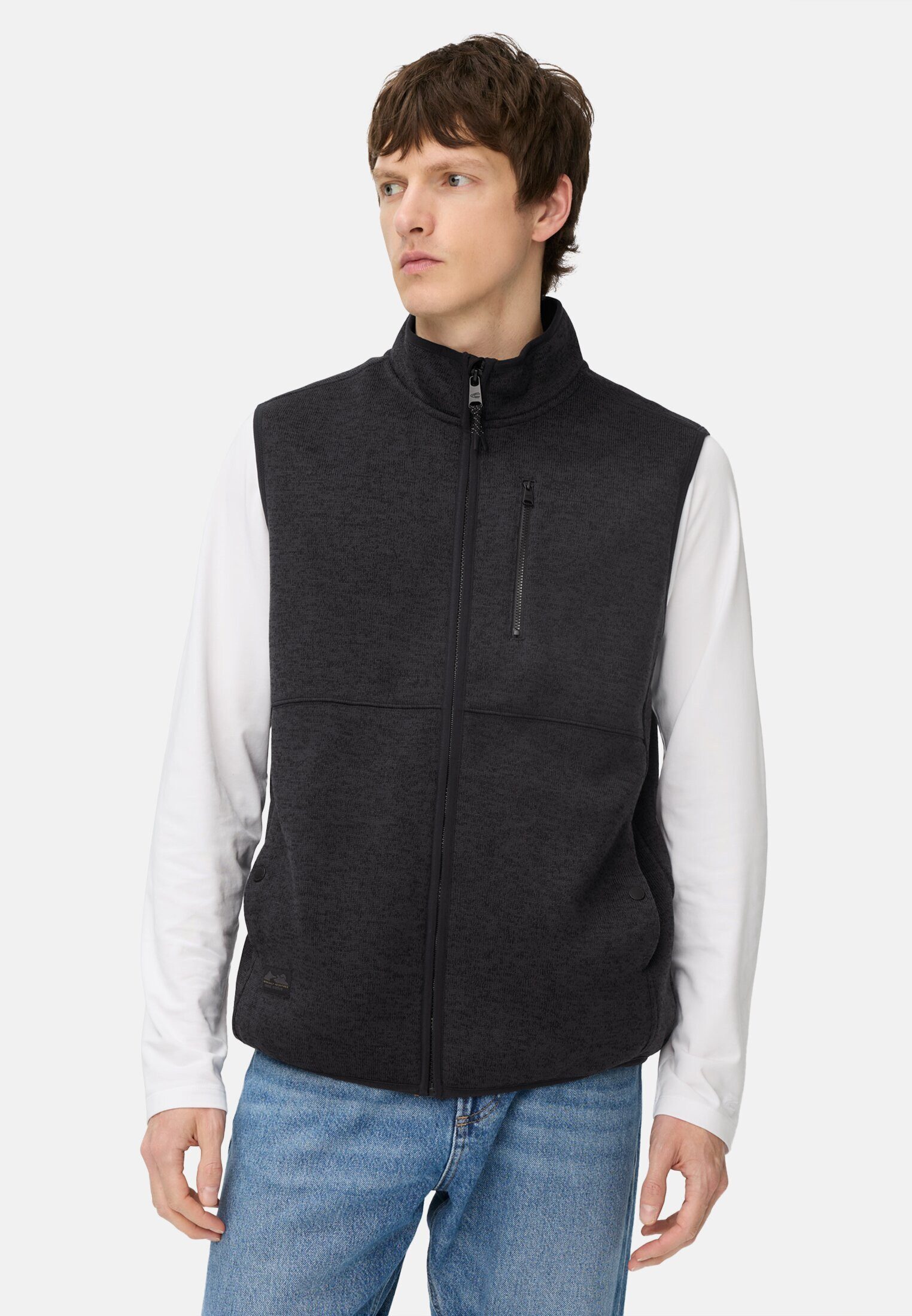 camel active Fleeceweste mit Stehkragen ärmellos Stehkragen günstig online kaufen