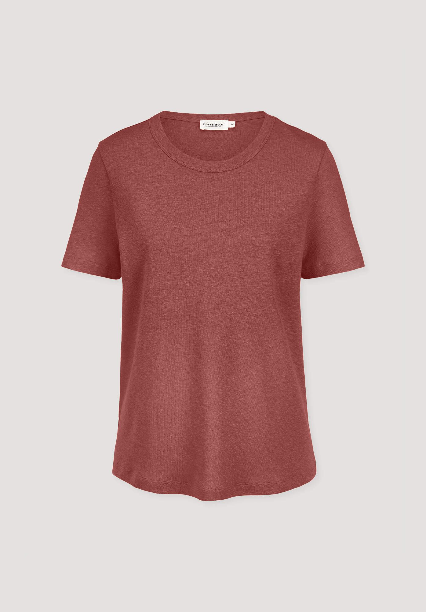 Hessnatur T-Shirt aus Leinen und Bio-Baumwolle (1-tlg)