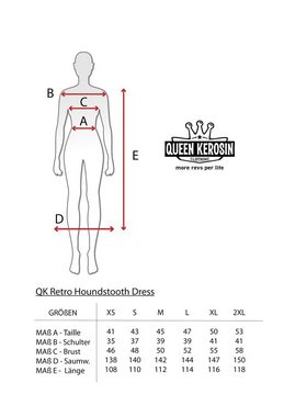 QueenKerosin Blusenkleid (1-tlg) im Hahnentrittmuster