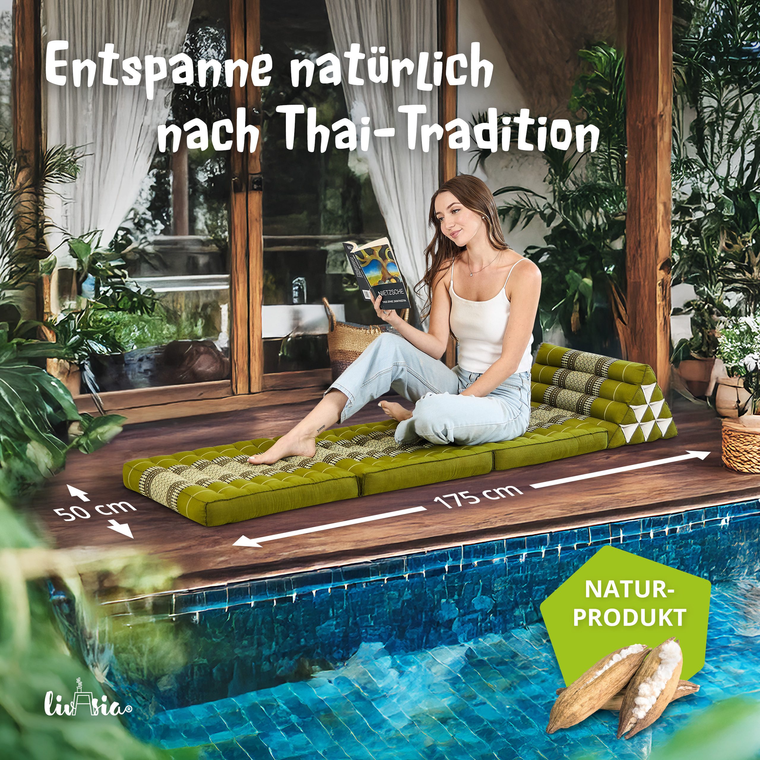 livasia Sitzsack Thaikissen 3 Auflagen (Classic) vegan und handgefertigt, 1 günstig online kaufen