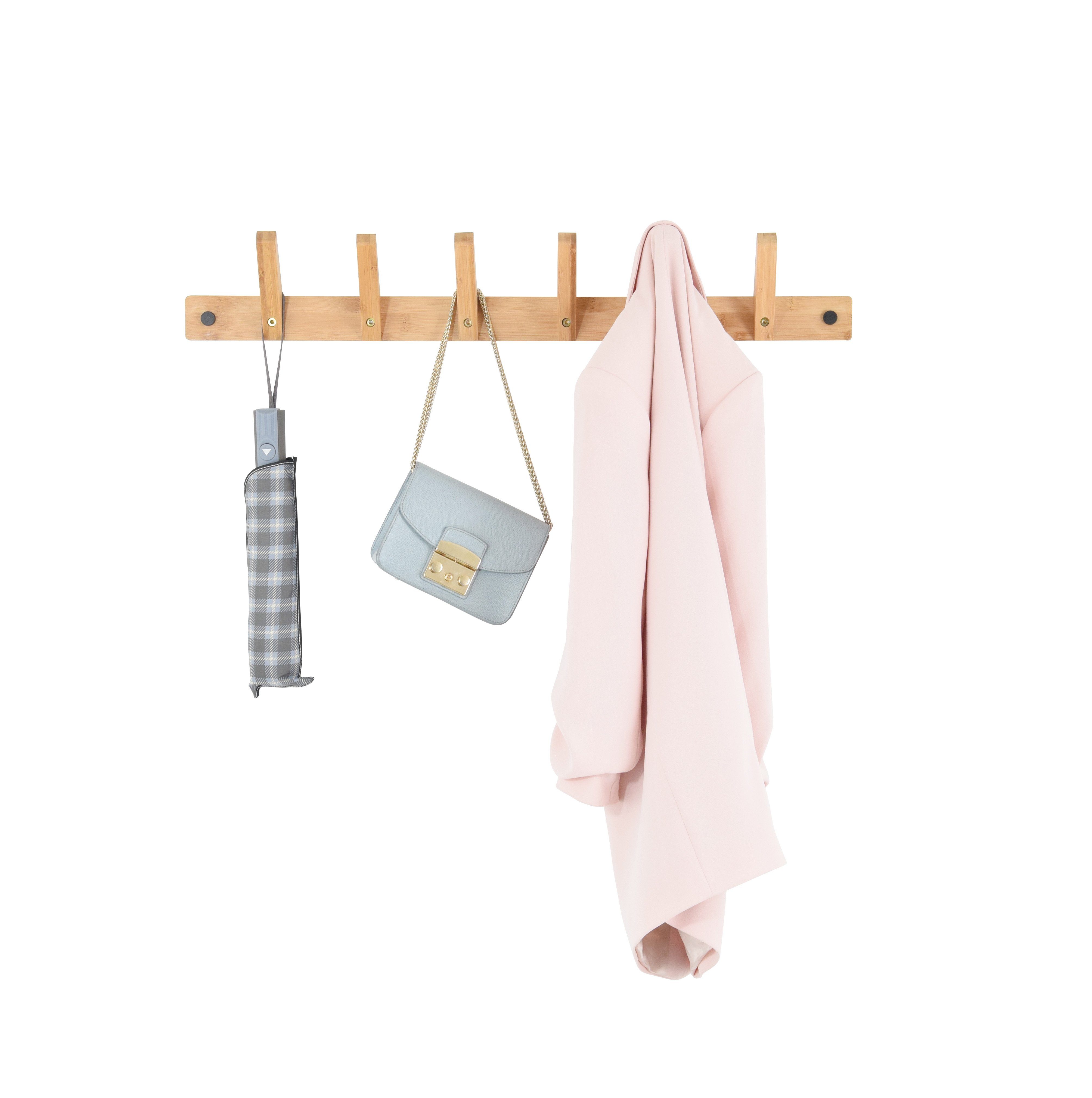 Kreher Wandgarderobe Hakenleiste aus Bambus günstig online kaufen