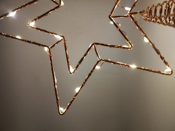 HMH Christbaumspitze LED Stern Weihnachtsbaumspitze Christbaumkrone beleuchtet (1-tlg), 30cm x 25cm, 30 warmweiße LED´s