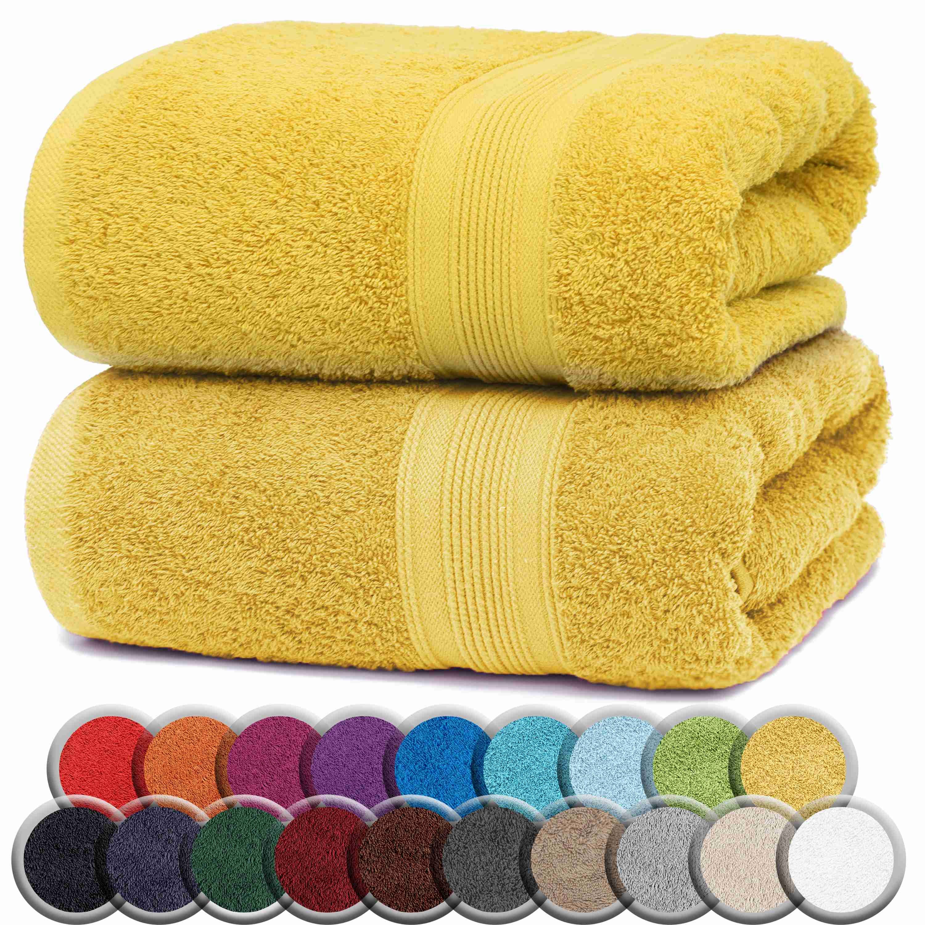 NatureMark Badetuch 2er-Set Frottier Badetücher 100x150cm, 100% Baumwolle ( günstig online kaufen