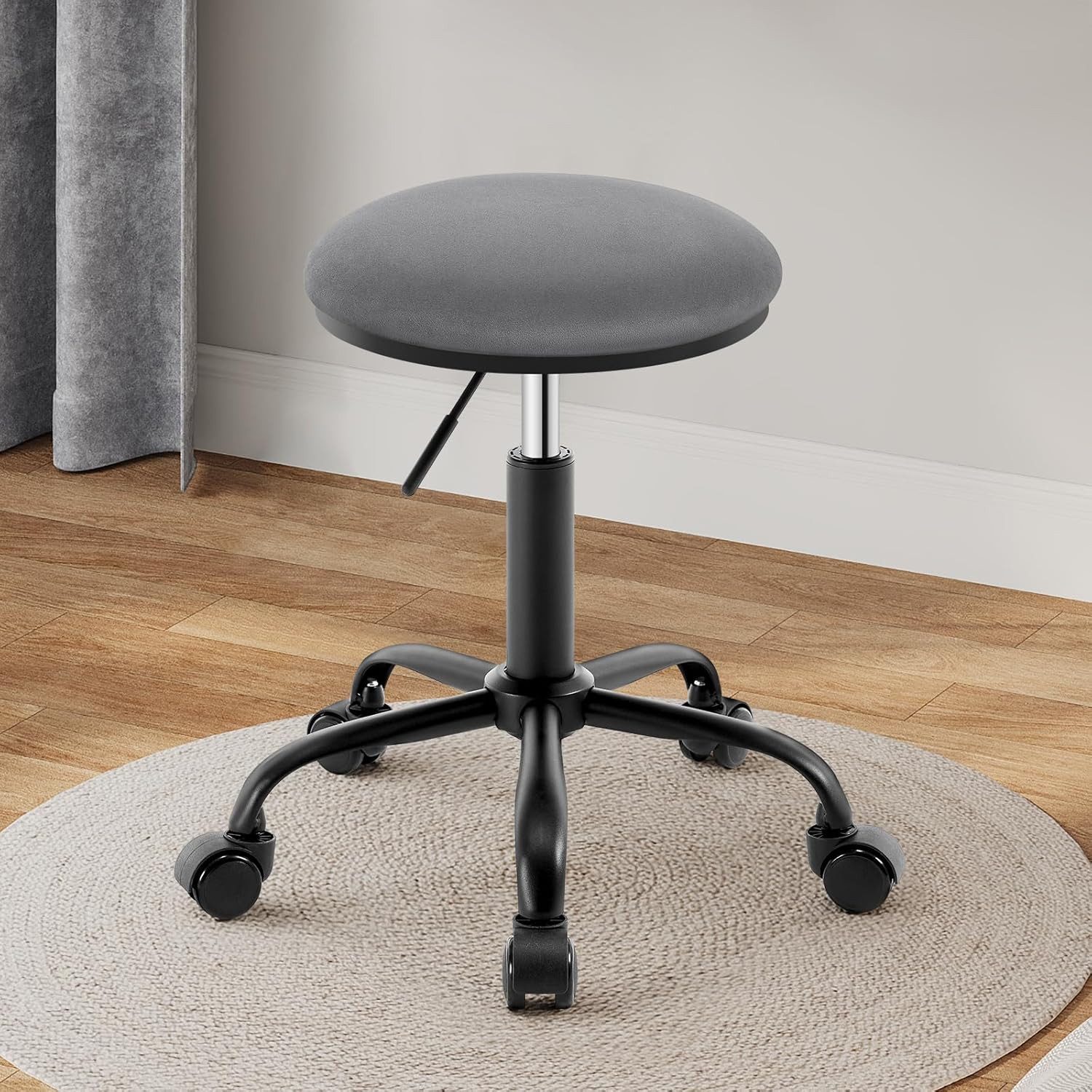 EUGAD Barhocker, Schminkstuhl höhenverstellbar drehbar, runder Hocker 360° drehbar