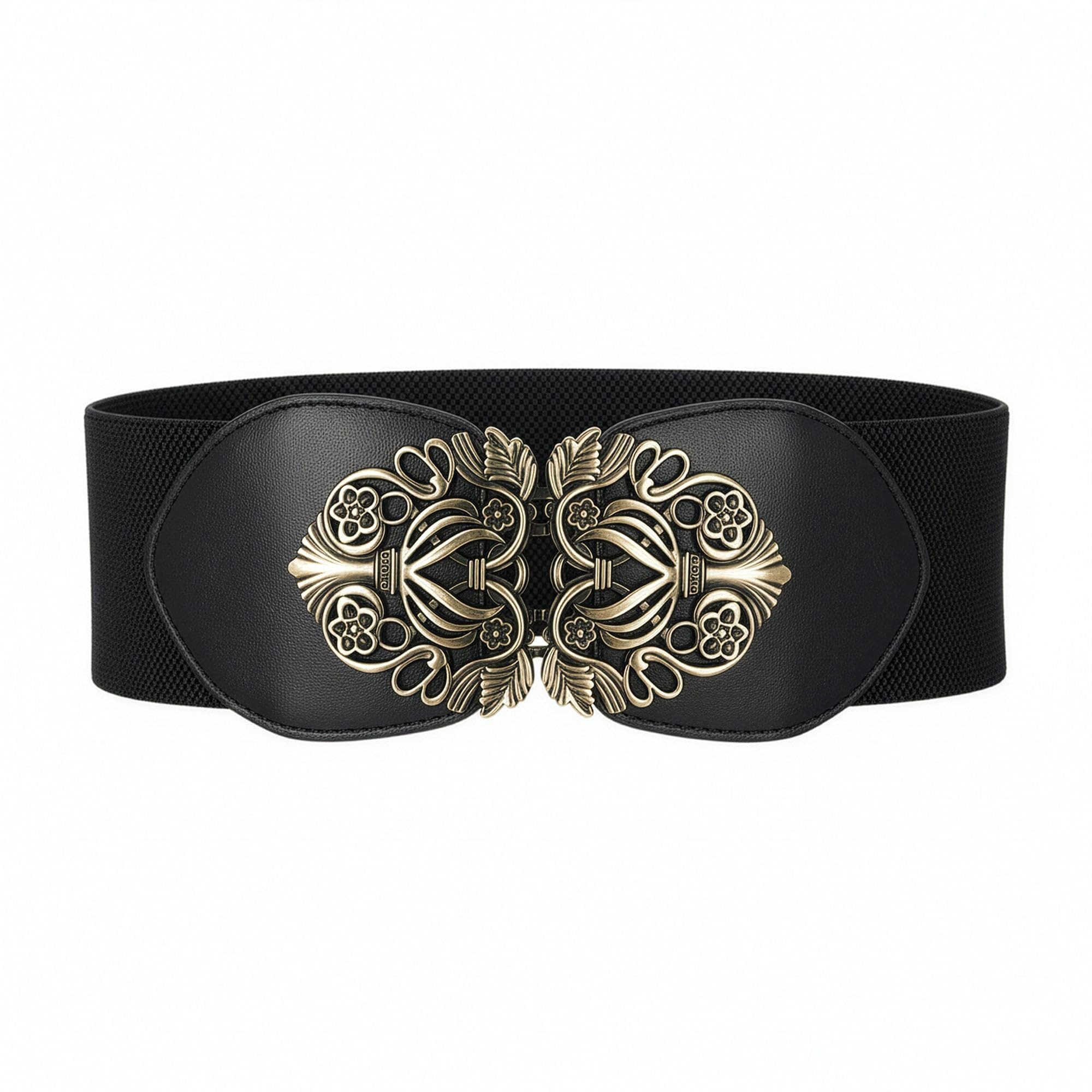 Bwecuy Taillengürtel Breiter Elastischer Taillengürtel für Frauen, Breite Retro Mode Cinch Damen Vintage Stretchy Taille Gürtel für Kleider