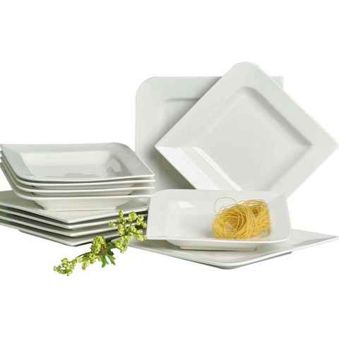 Retsch Arzberg Tafelservice Teller Set, Geschirr-Set Fantastic (12-tlg), 6 Personen, Fine China-Porzellan, 12 Teile, für 6 Personen