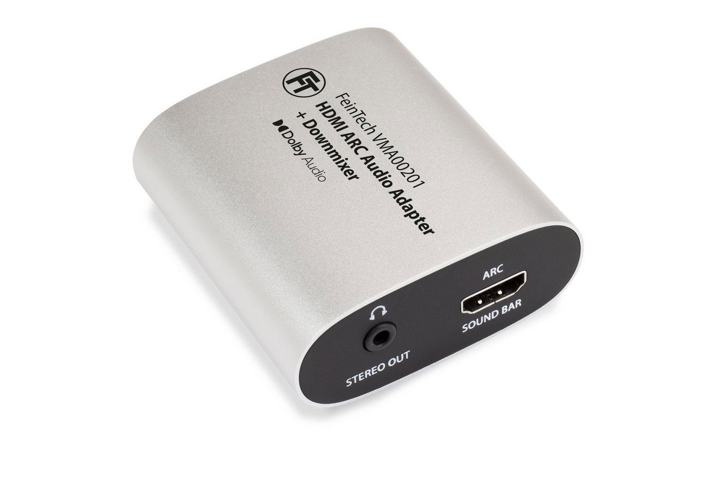 FeinTech VMA00201 HDMI ARC TV Audio-Adapter zu HDMI, 3,5-mm-Klinke, Ton für Kopfhörer und Soundbar zugleich