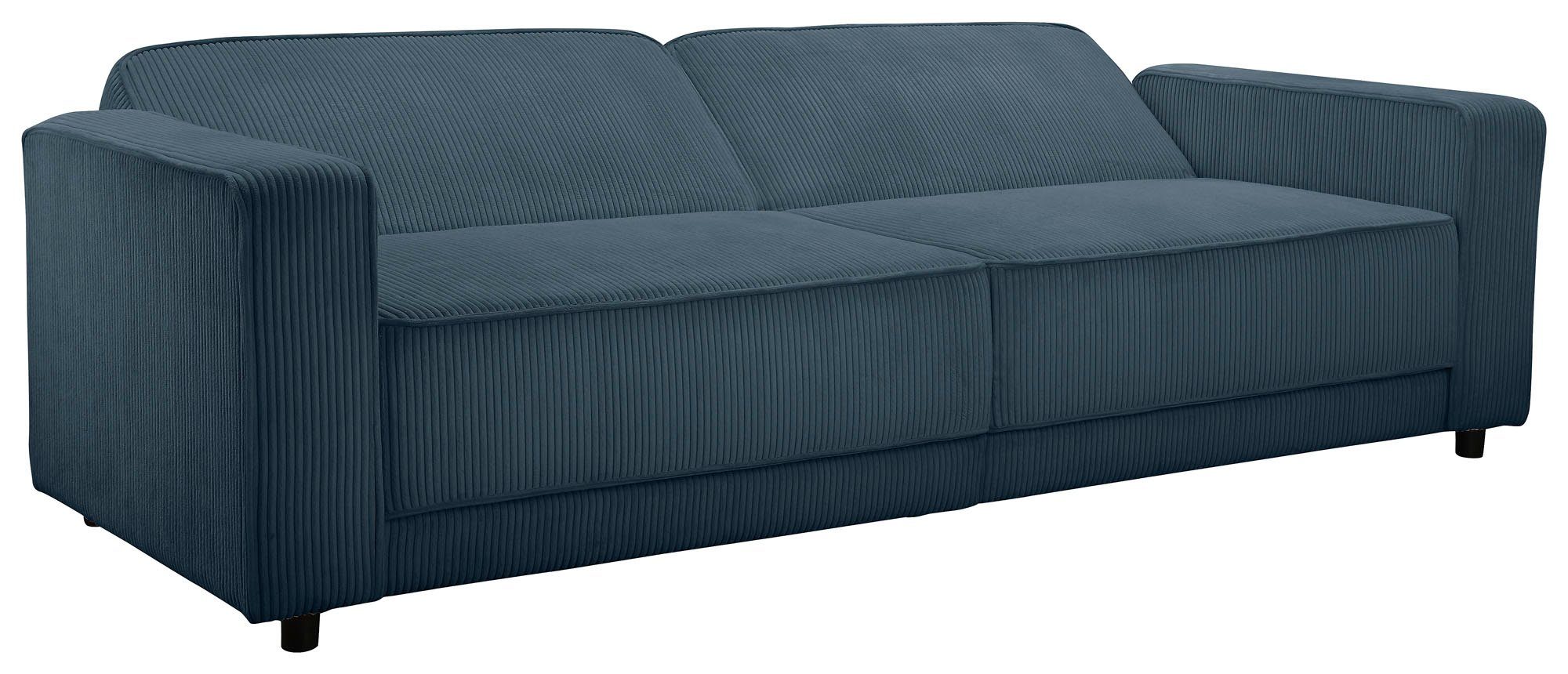 Dorel Home 3-Sitzer ALLIE Schlafsofa 225 cm, Bett-Funktion (108/190cm), trendiger Cord o. pflegeleichter Velours – Bild 2 von 5