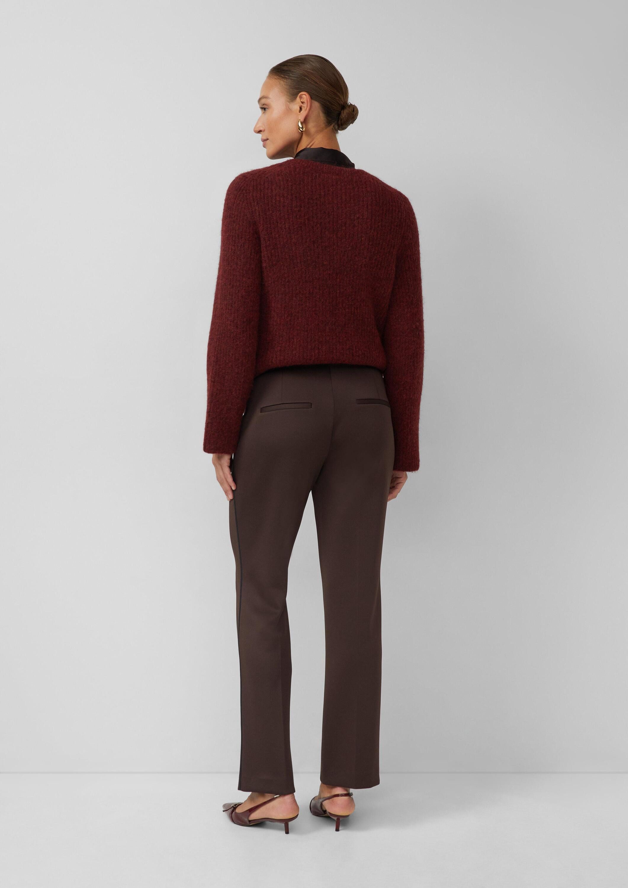 s.Oliver Chinos Hose Straight-Leg-Hose aus Scuba mit seitlichem Deko-Tape