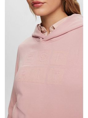 Esprit Sweatshirt Hoodie mit Logostickerei, Bio-Baumwolle (1-tlg)