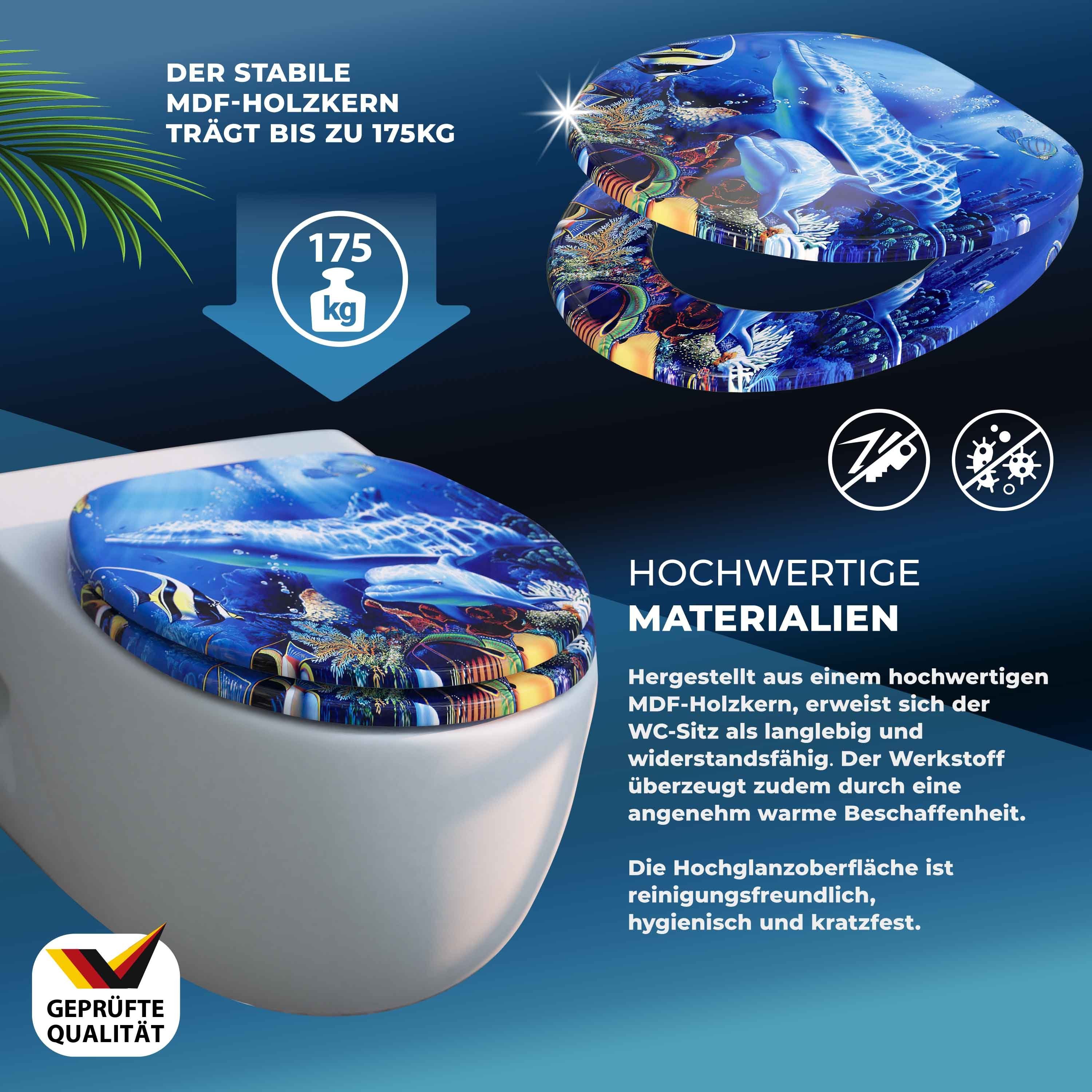 Casaria WC-Sitz, Doppelte Absenkautomatik MDF Holz günstig online kaufen