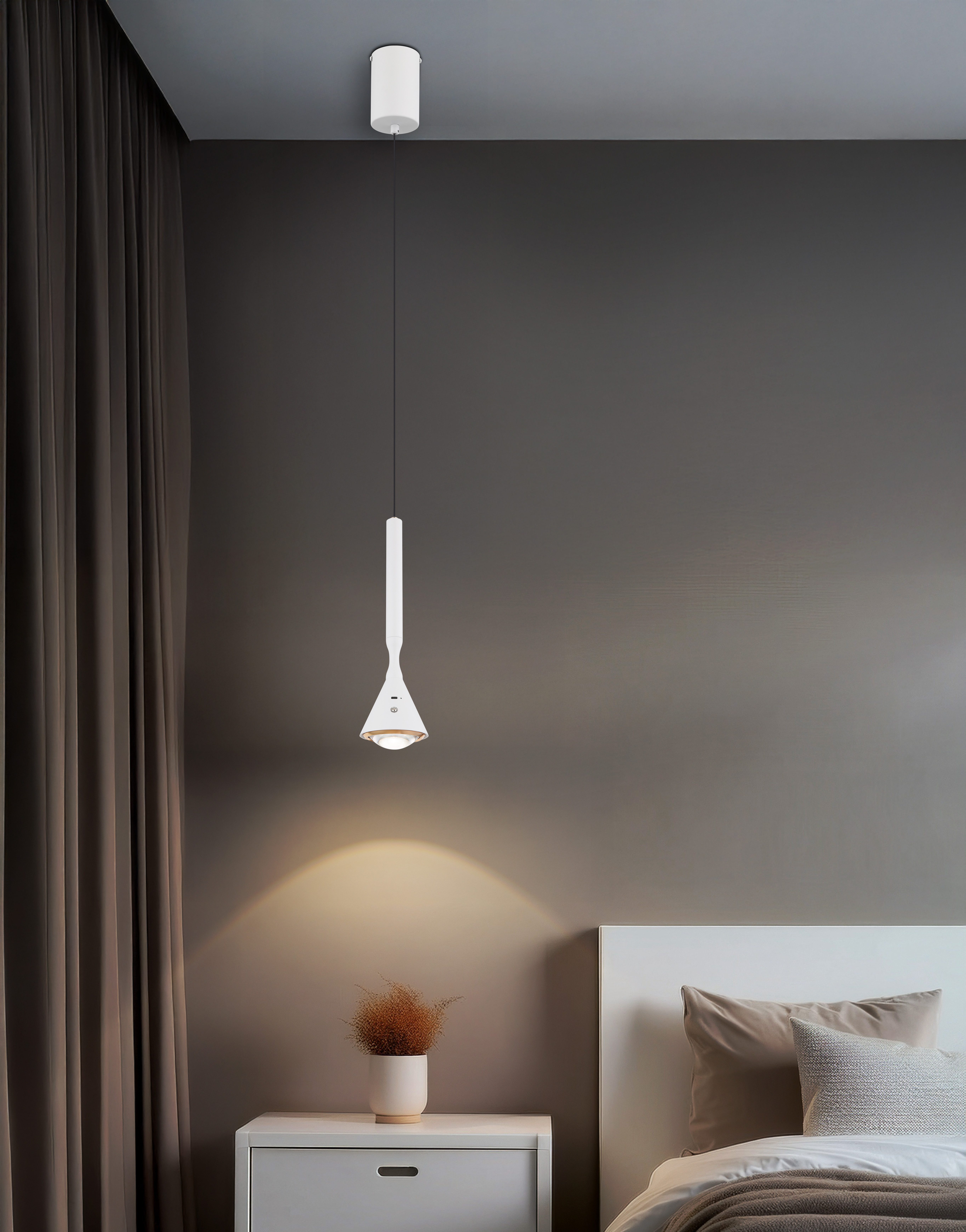 GLOBO LIGHTING Hängeleuchte LUCINDA, LED fest integriert, Akku Hängeleuchte für Wohn- & Esszimmer