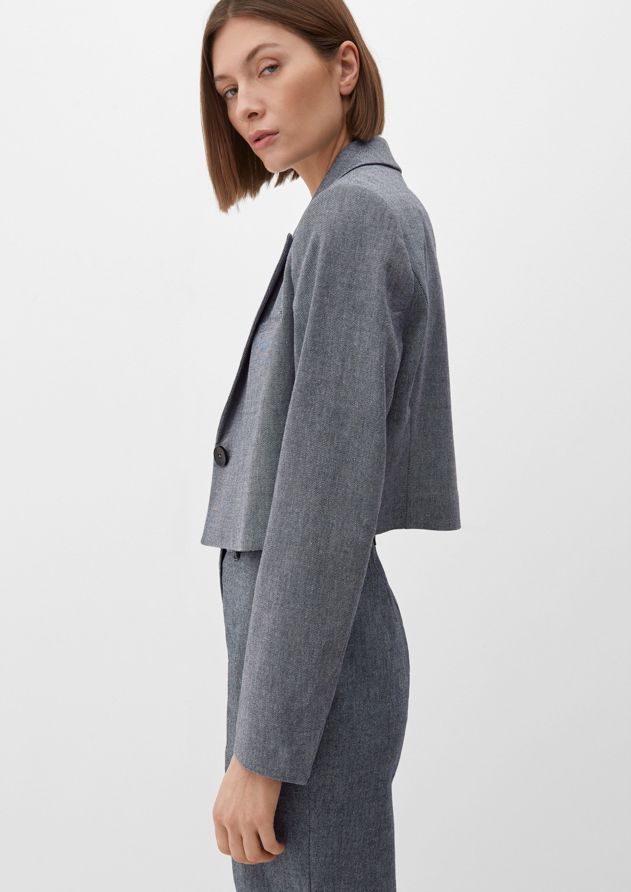s.Oliver Jackenblazer Indoor-Blazer Blazer in Cropped-Länge