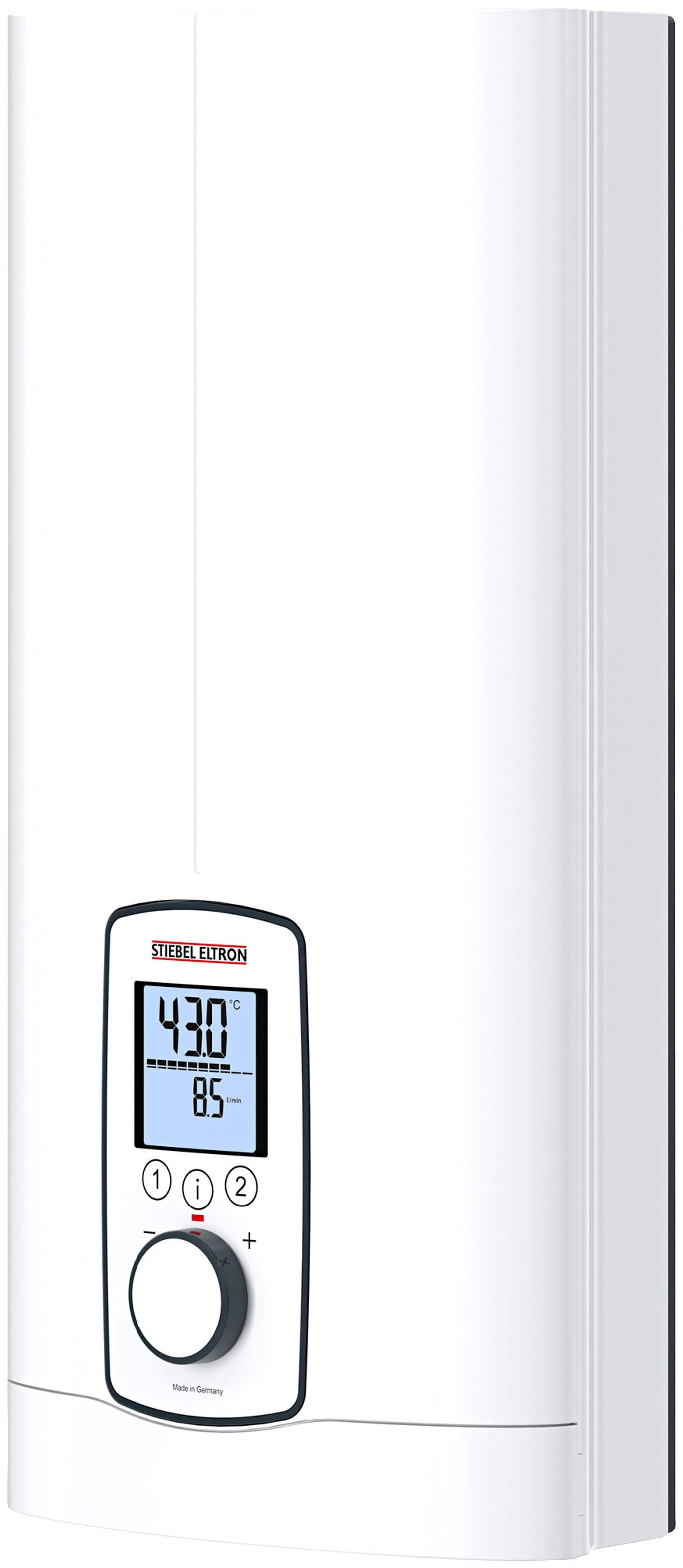 STIEBEL ELTRON Komfort-Durchlauferhitzer DHE 18/21/24 kW, immer gradgenaue Temperatur, elektronisch, min. 20 °C, max. 60 °C, 4i Technologie für immer konstante Warmwassertemperatur