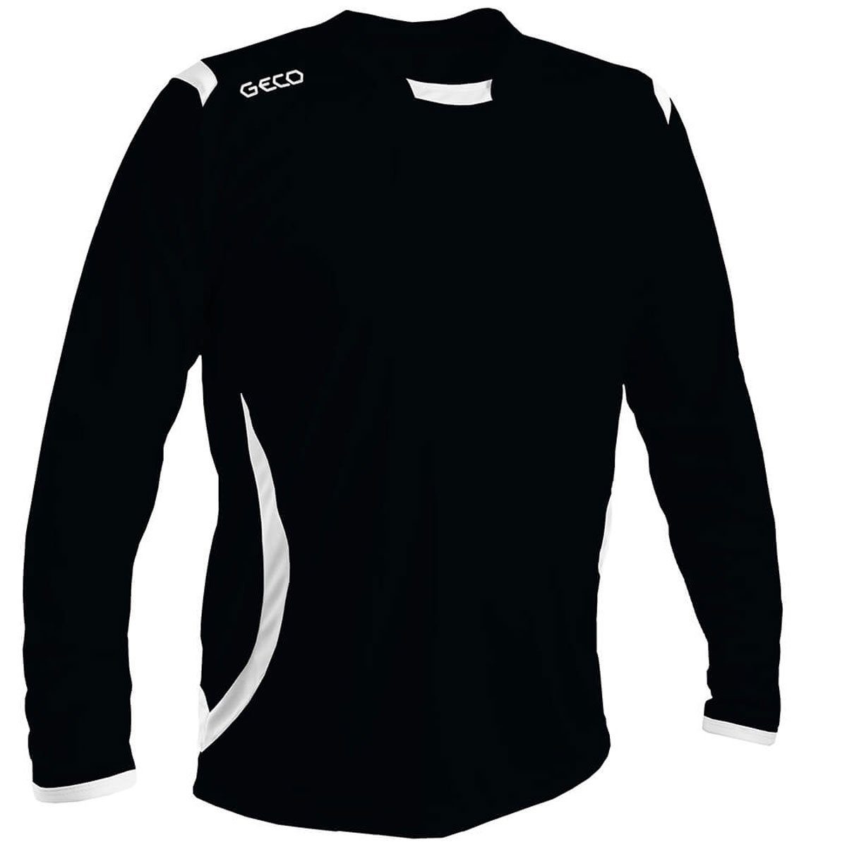 Geco Fußballtrikot Sportswear zweifarbig Geco Levante Fußball schwarz/weiß Trikot langarm