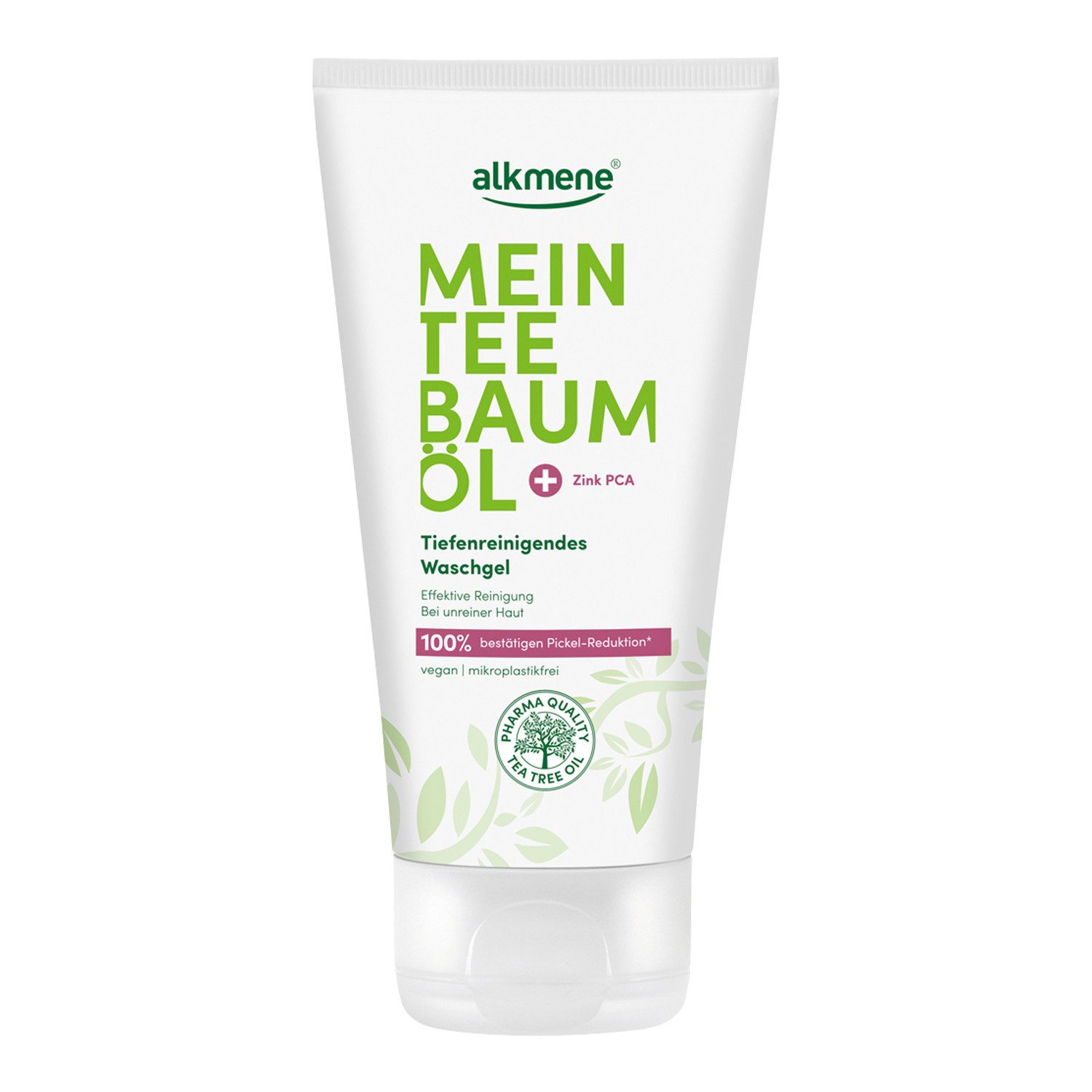 alkmene Gesichtsreinigungsgel 150 ml Teebaumöl Waschgel unreine Haut, vegan, Reinigungsgel, Gesicht, 1-tlg.