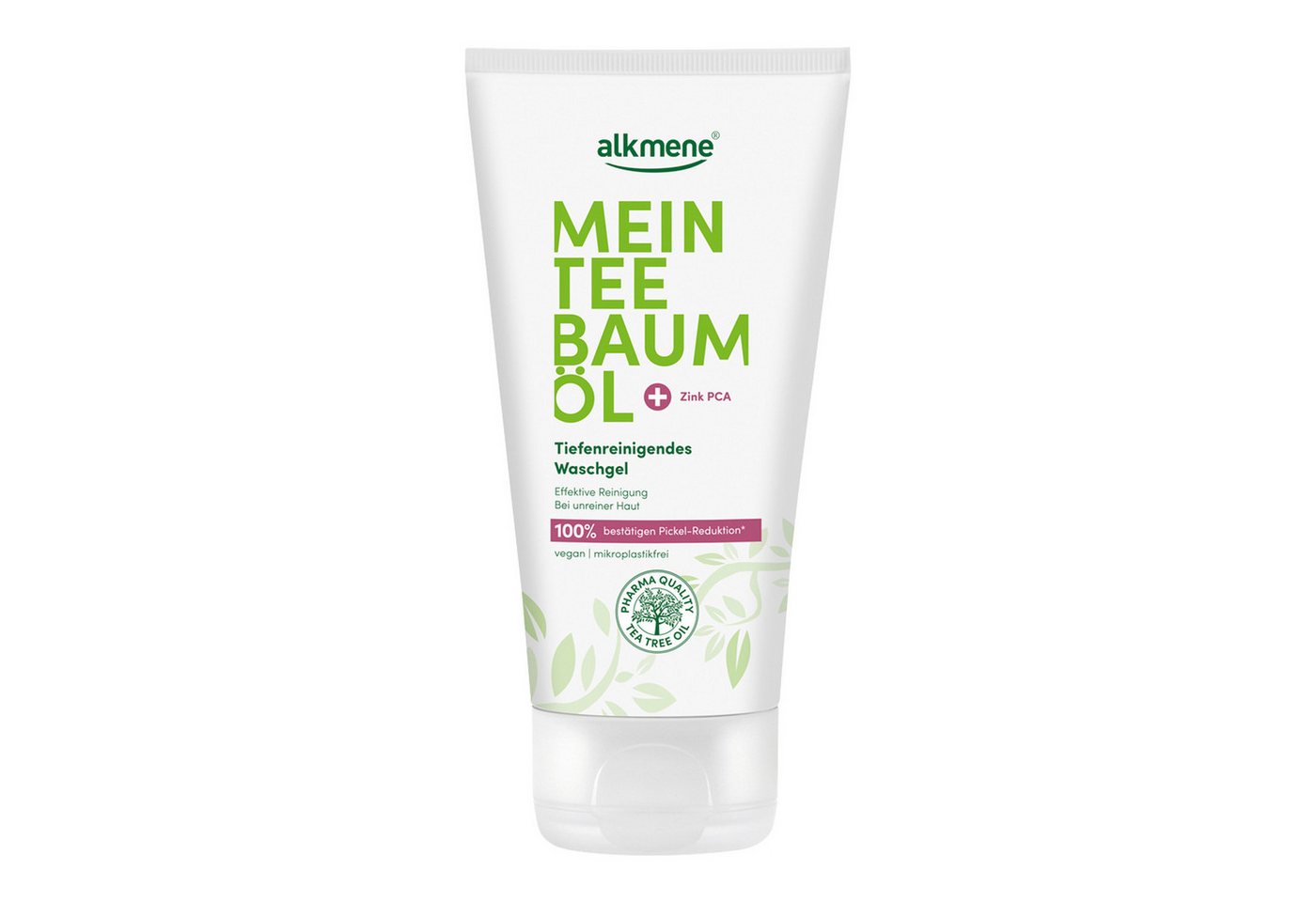 alkmene Gesichtsreinigungsgel 150 ml Teebaumöl Waschgel unreine Haut, vegan, Reinigungsgel, Gesicht, 1-tlg.