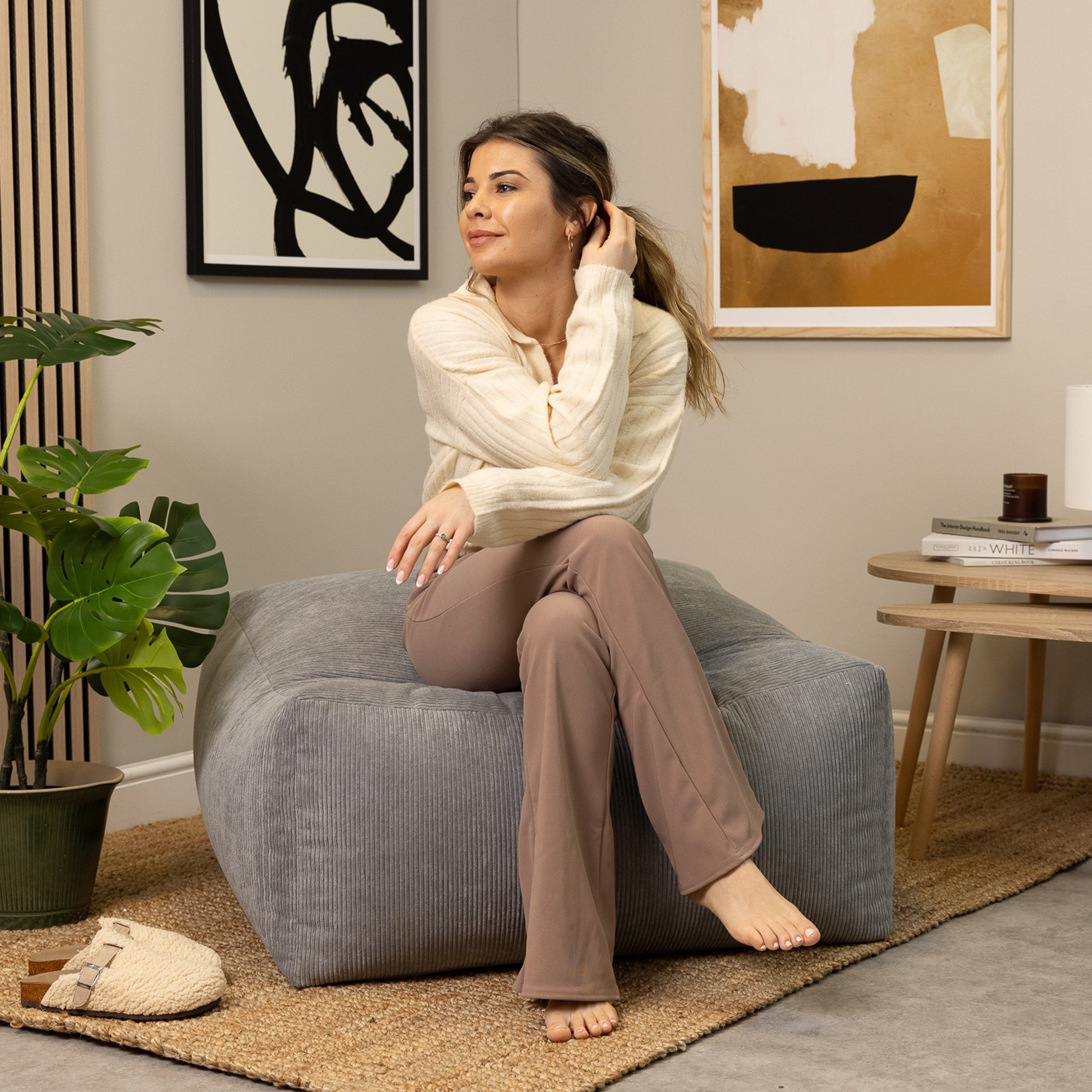 icon Sitzsack Hocker Modular Cord, 88x38x88cm, günstig online kaufen