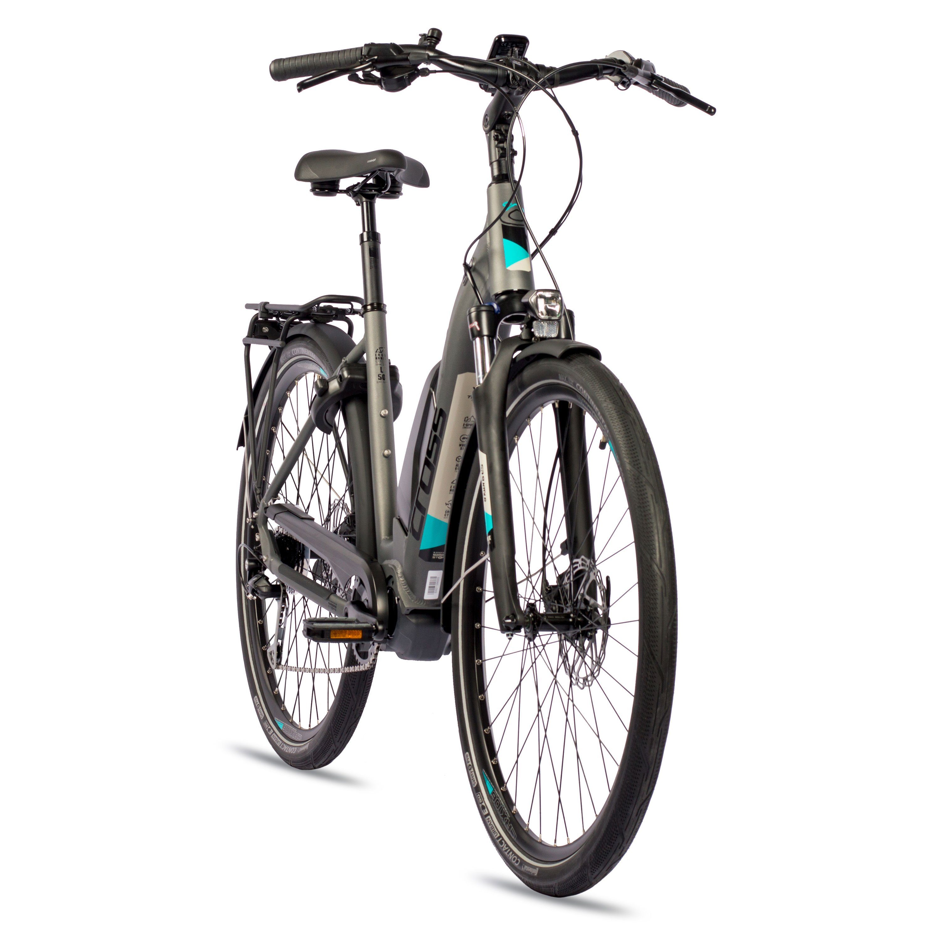 Airtracks E-Bike Trekkingrad 28 Zoll E-Bike Trekking Fahrrad LS WAVE X-Tron SR1 SHIMANO STеPS E6100, 9 Gang, Kettenschaltung, Mittelmotor, 504 Wh, Trekking Fahrrad SHIMANO ALIVIO - 45cm 50cm 55cm