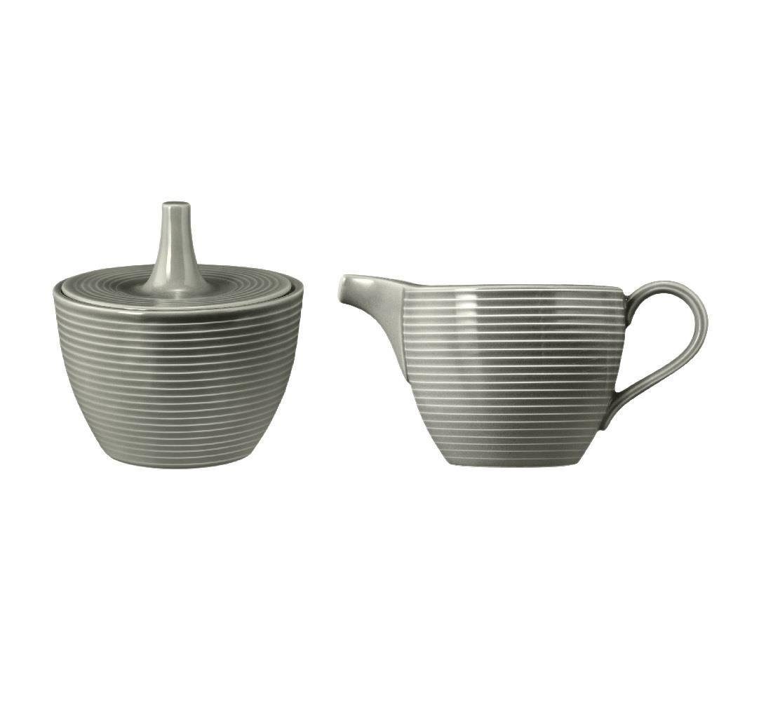 Seltmann Weiden Milchkännchen Seltmann Weiden Beat Perlgrau Zuckerdose + Milchkännchen 2 tlg. Set, (Spar-Set)