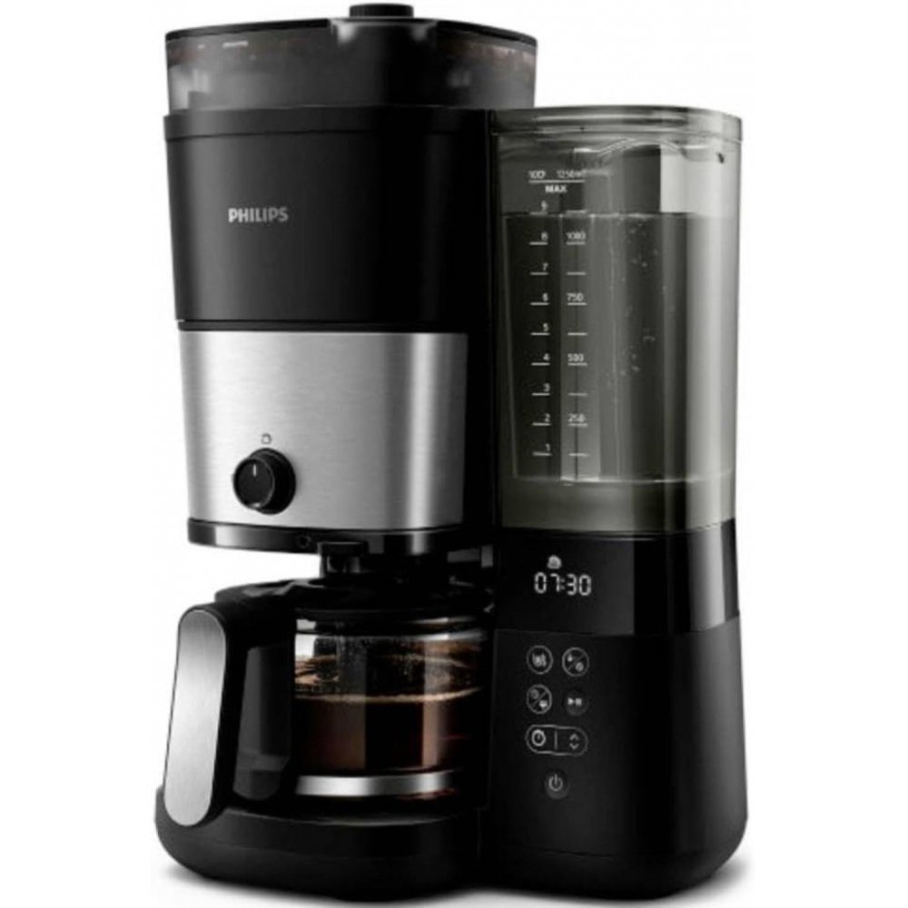 Philips Filterkaffeemaschine HD7900/01 All in 1 Brew - Filterkaffeemaschine  - schwarz/silber, Smarte Dosierung: Perfektes Verhältnis von Wasser zu  Kaffee bei jedem Aufbrühen