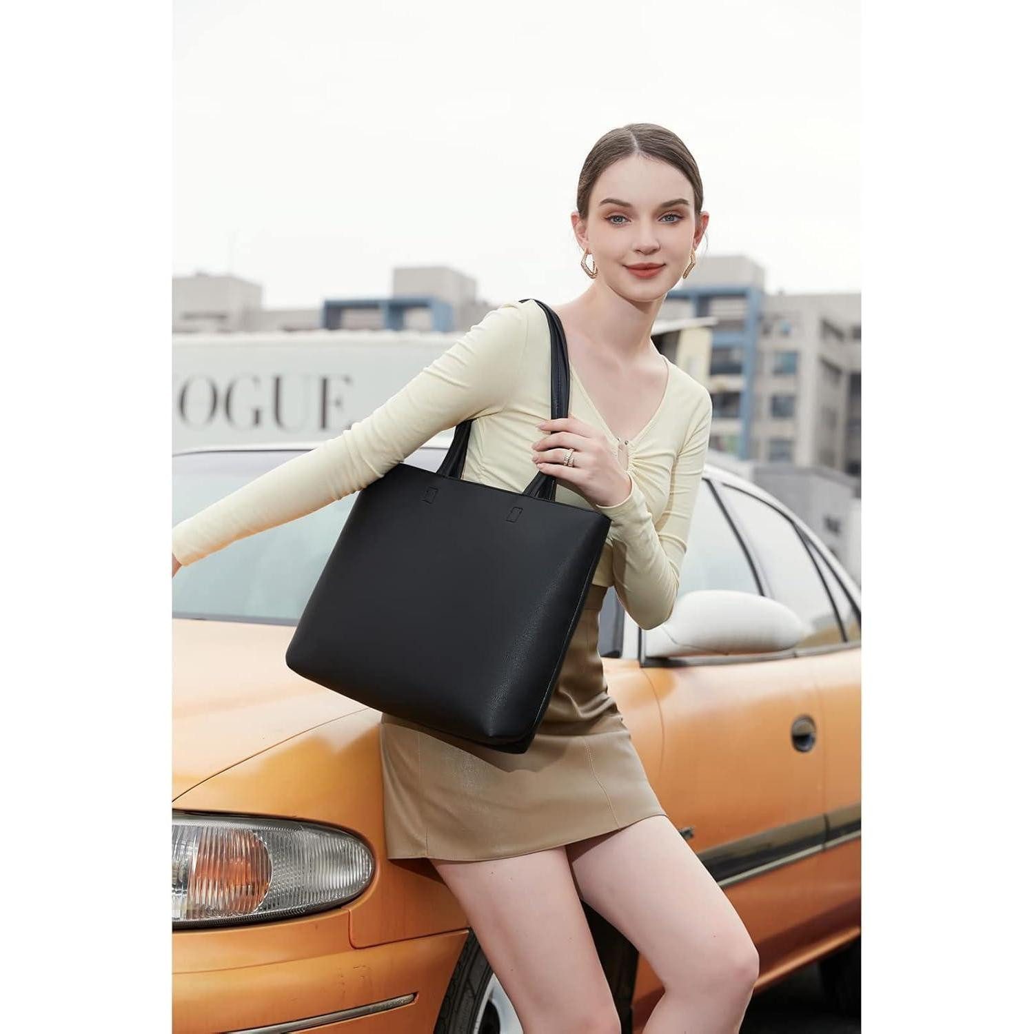 LuxusKollektion Henkeltasche Damen Henkeltasche PU Leder Tote 36x11x30cm mit Reißverschluss