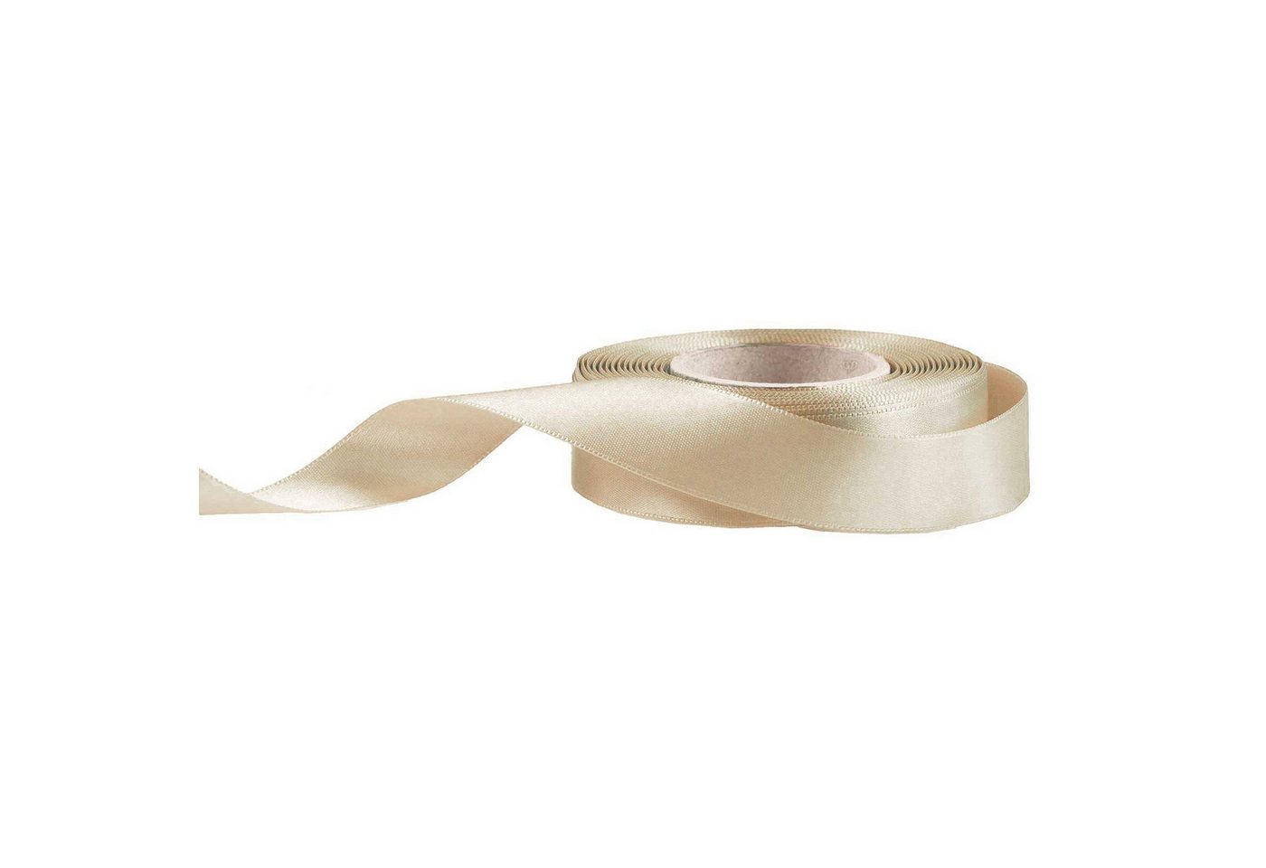 Thumbnail - maDDma Geschenkband 20m Satinband beidseitig 24mm, Dekoband Geschenkband, cappuccino