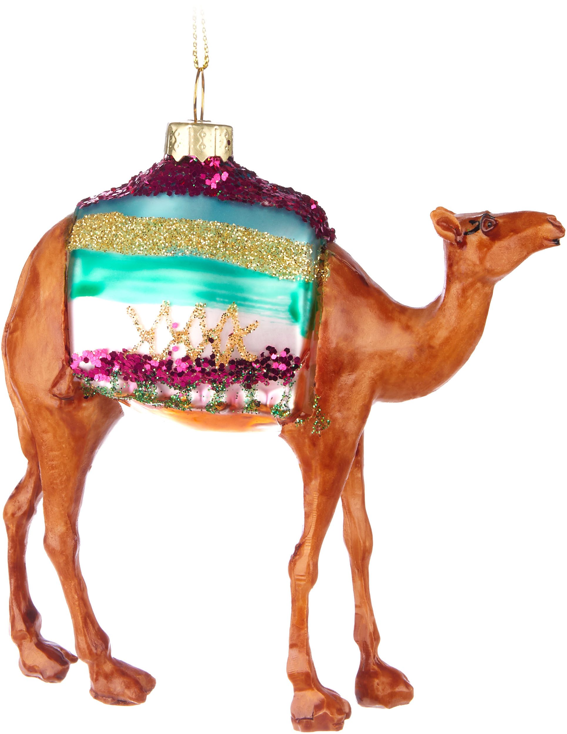 BRUBAKER Weihnachtsbaumkugel Handbemalte Weihnachtskugel - viele lustige Motive - Glas Baumkugel (1 St), Christbaumschmuck Figuren Deko Anhänger Christbaumkugel Weihnachtsdeko
