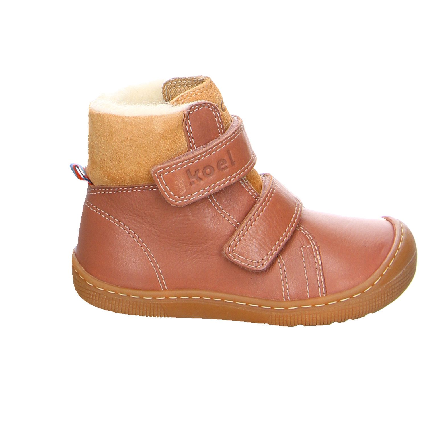 KOEL Koel Bot Desp Velcro Leder Barfuß Junge Winter rot Barfußschuh