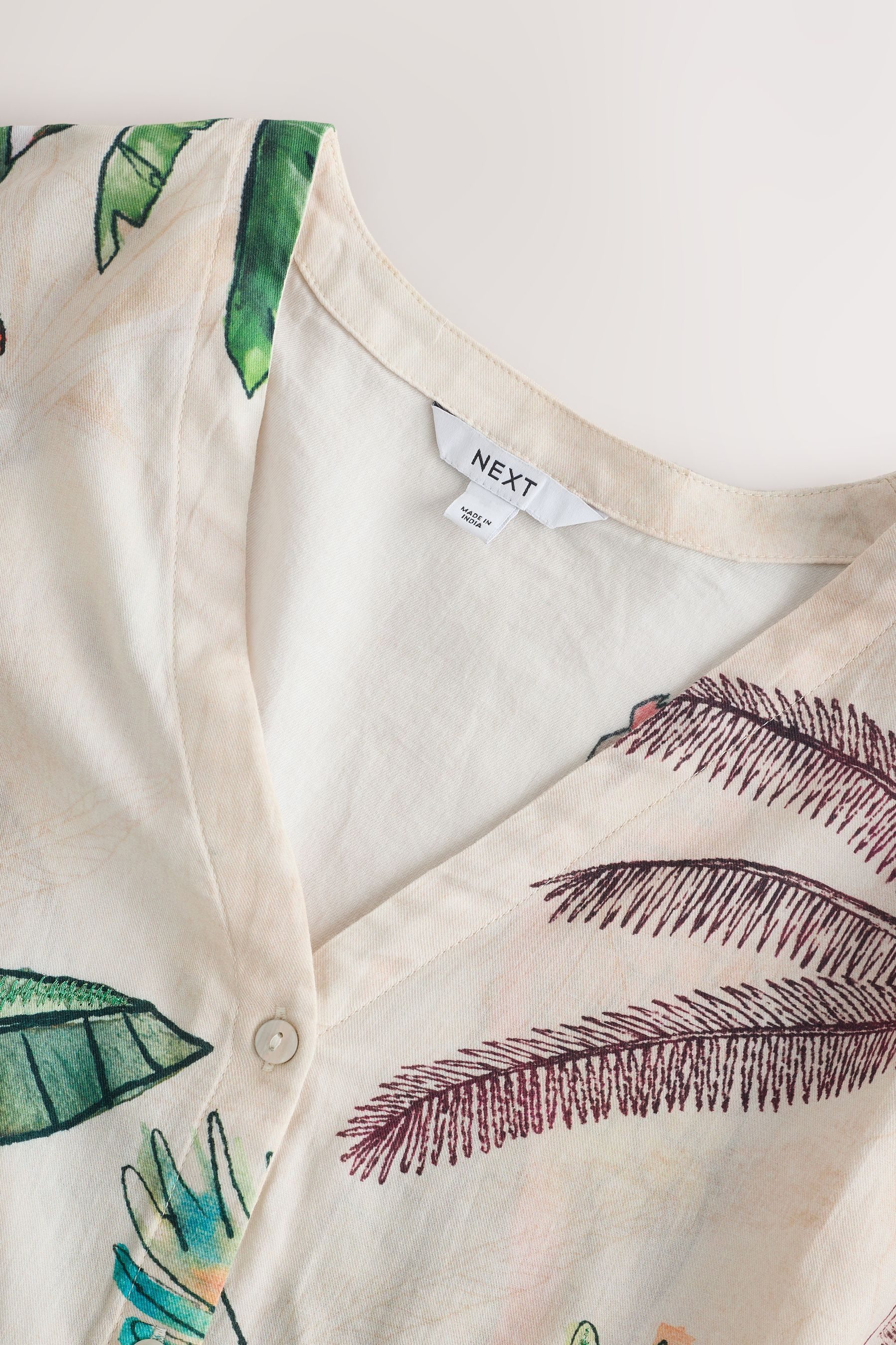 Next Hemdbluse Durchgeknöpftes Oberteil mit Stickerei (1-tlg)