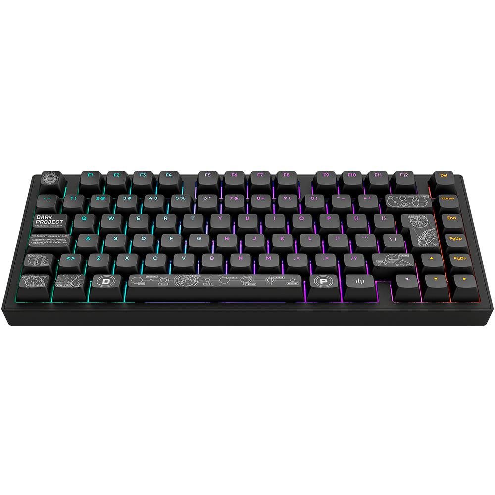 Dark Project Terra Nova Black Premium Mechanische Tastatur Aluminium Gaming-Tastatur (Mechanisch, Hot-Swap, Anti-Ghosting, RBG, mehrsprachig, kabellos)