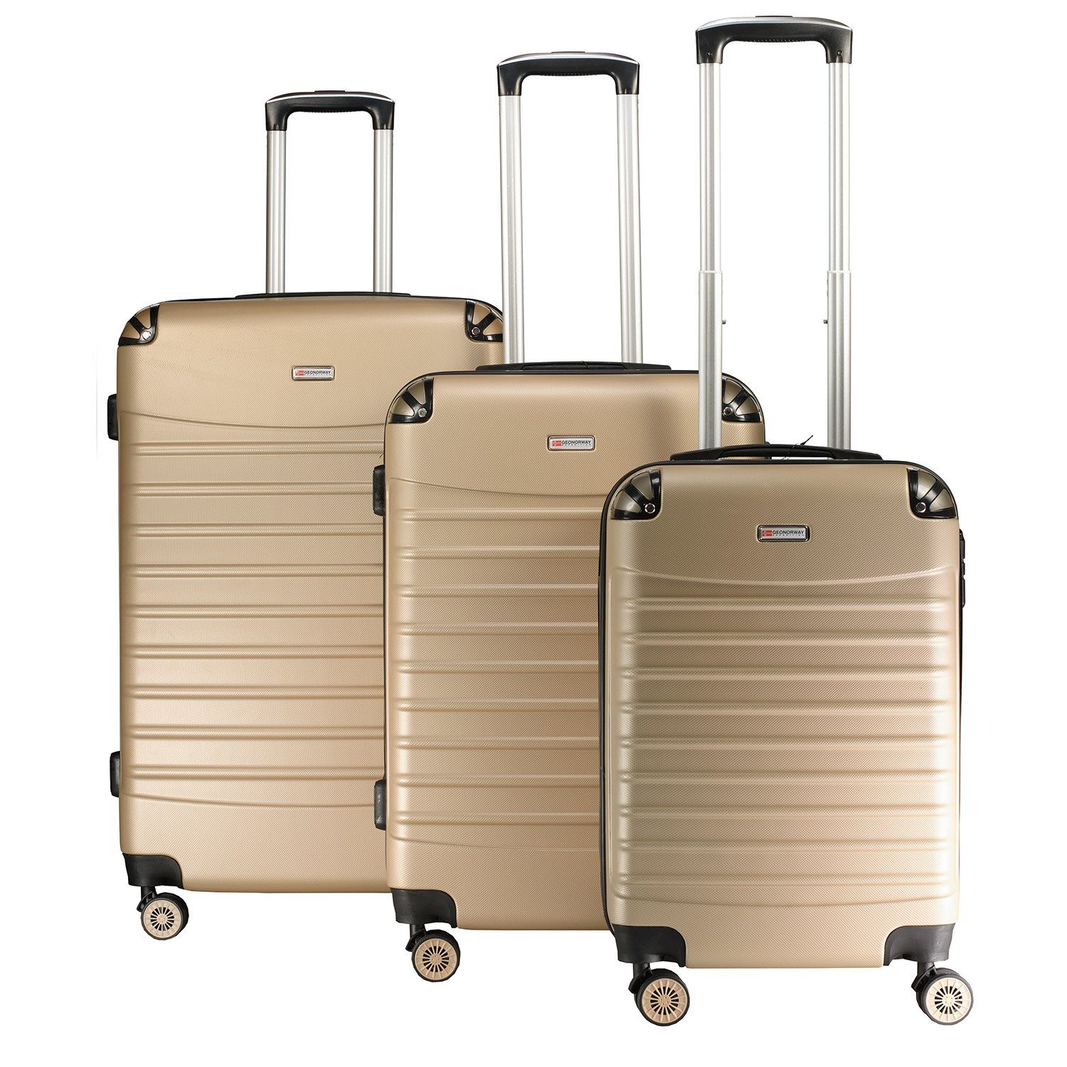 Geographical Norway Trolley, Hartschalenkoffer ABS Trolley Koffer Kofferset Reisekoffer M L XL SET