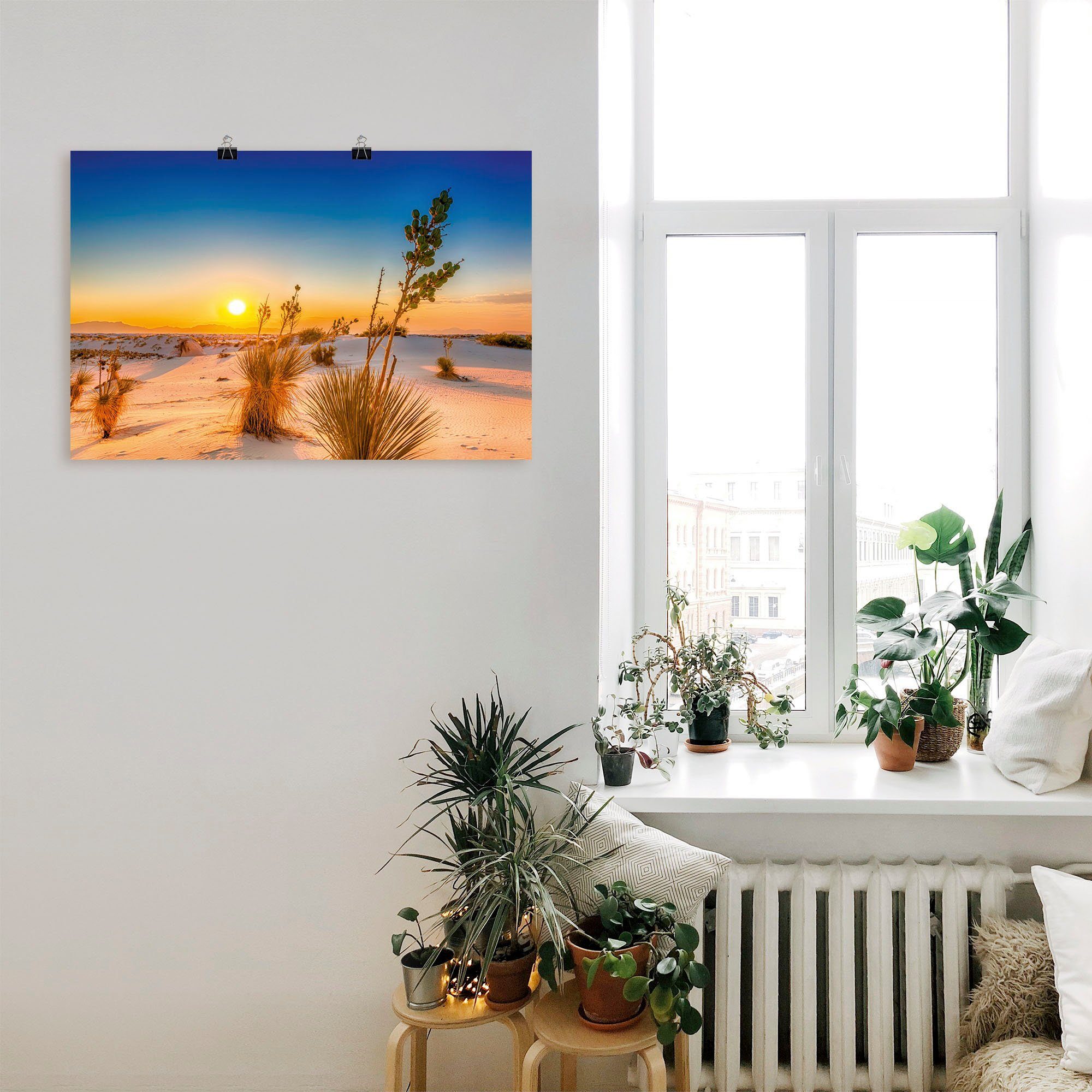 Artland Wandbild »Sonnenuntergang White Sands«, Wüstenbilder (1 Stück), in vielen Größen & Produktarten - Alubild / Outdoorbild für den Außenbereich, Leinwandbild, Poster, Wandaufkleber / Wandtattoo auch für Badezimmer geeignet-kaufen