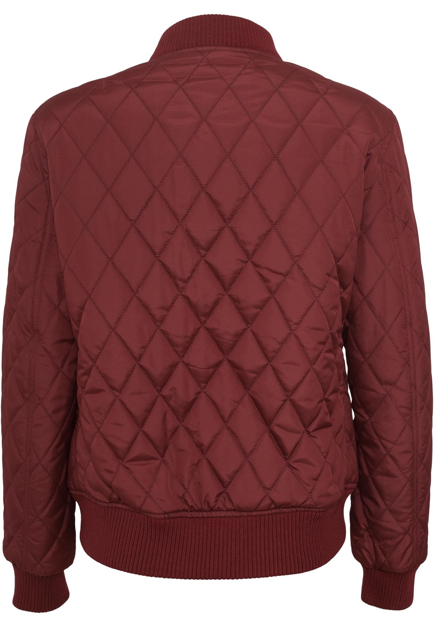 URBAN CLASSICS Outdoorjacke Damen Quilt (1-St) Ladies Diamond Nylon Jacket burgundy
