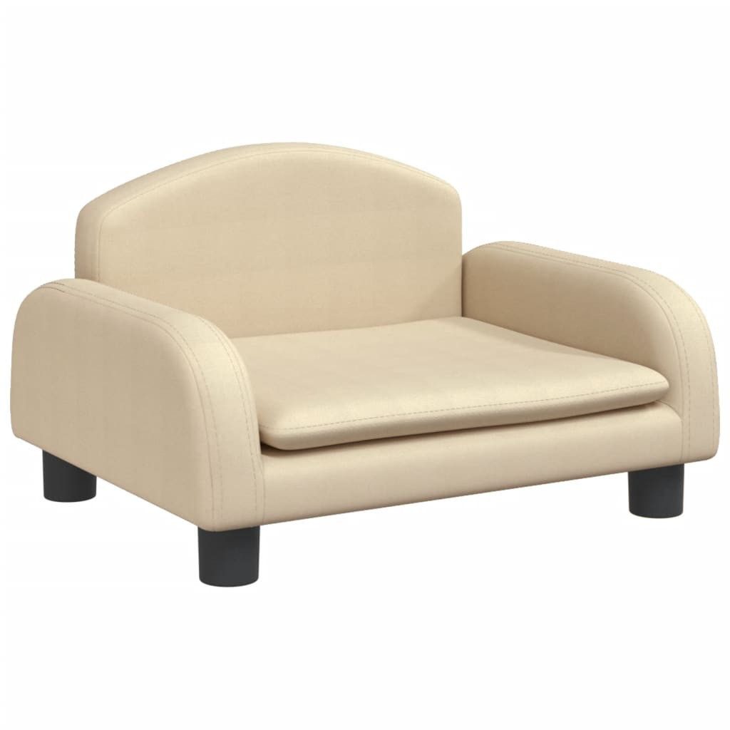 vidaXL Kindersofa, Kinder Schlafsofa Creme 50x40x30 cm Stoff