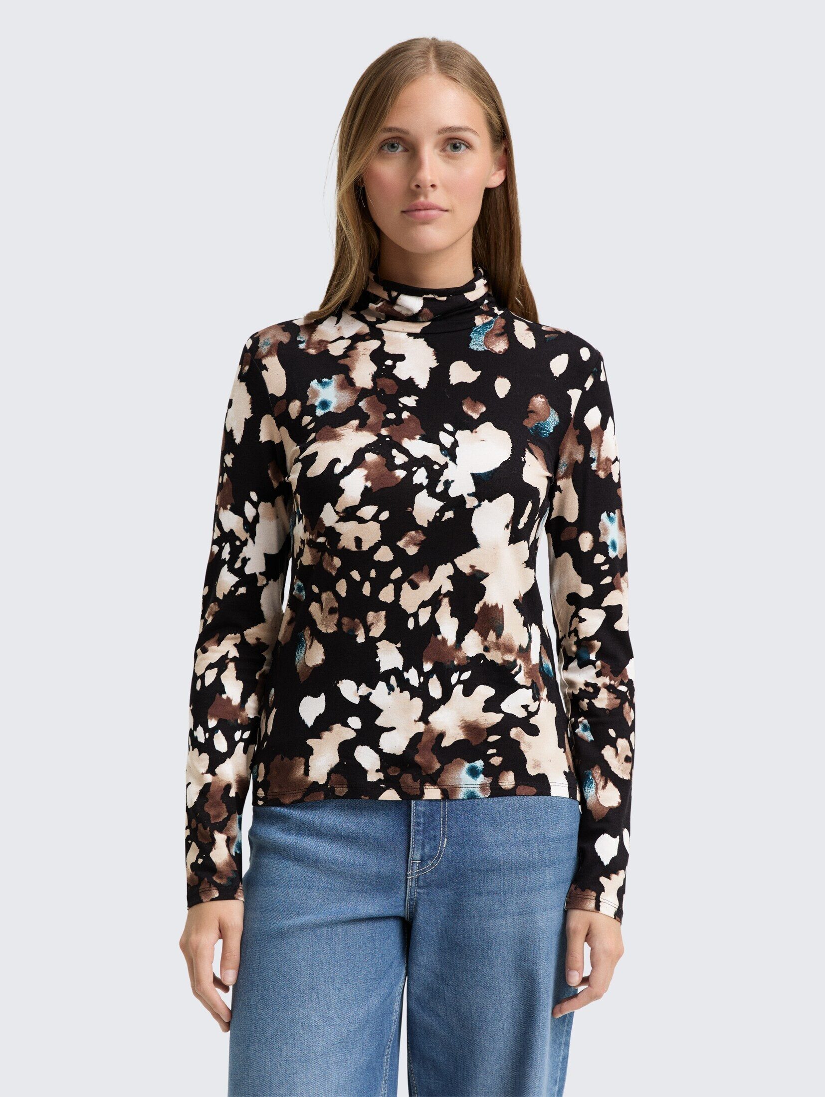 TOM TAILOR Denim Langarmshirt Basic Rollkragenshirt günstig online kaufen