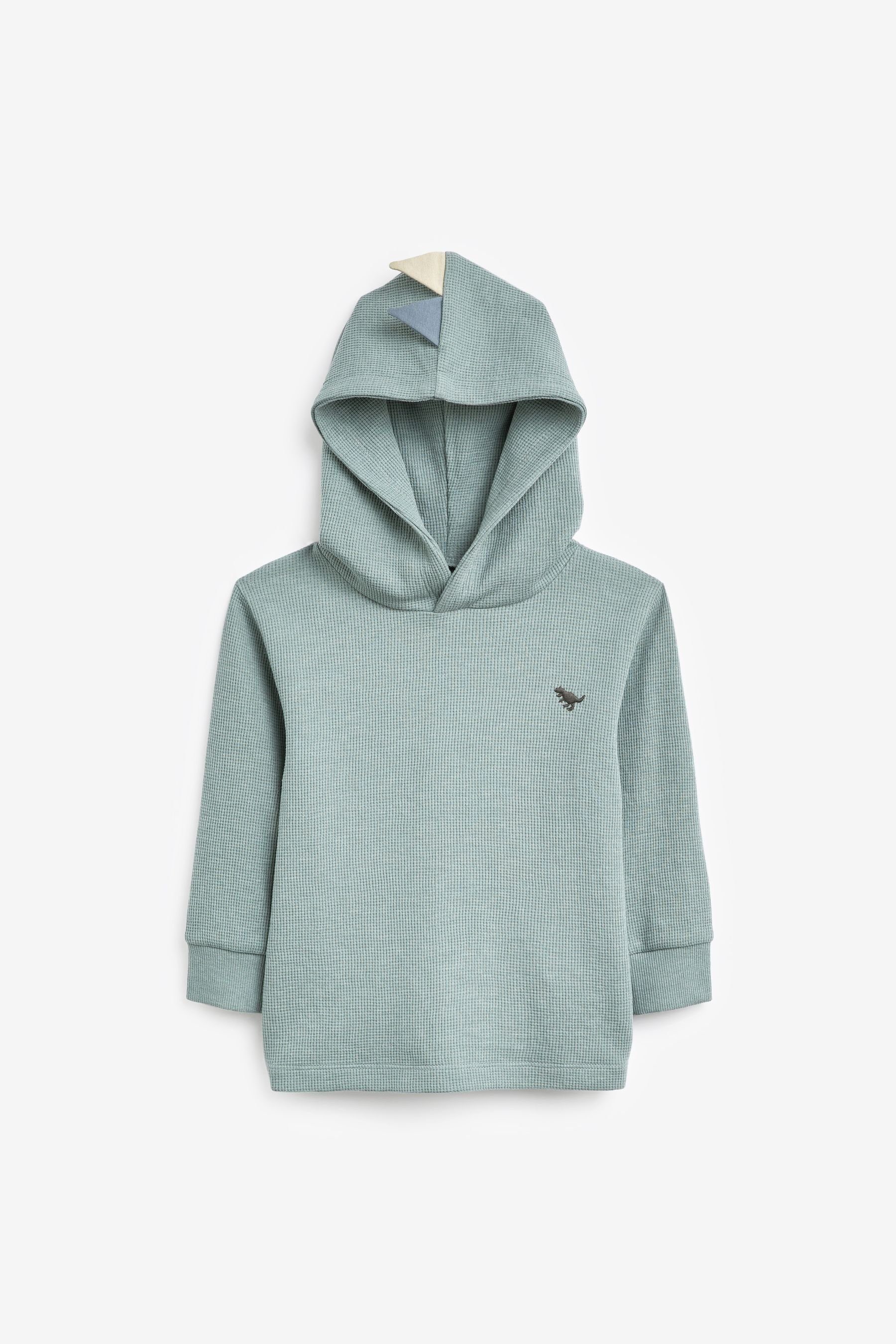 Next Kapuzensweatshirt Strukturiertes Jersey-Hoodie mit Dino-Zacken (1-tlg)