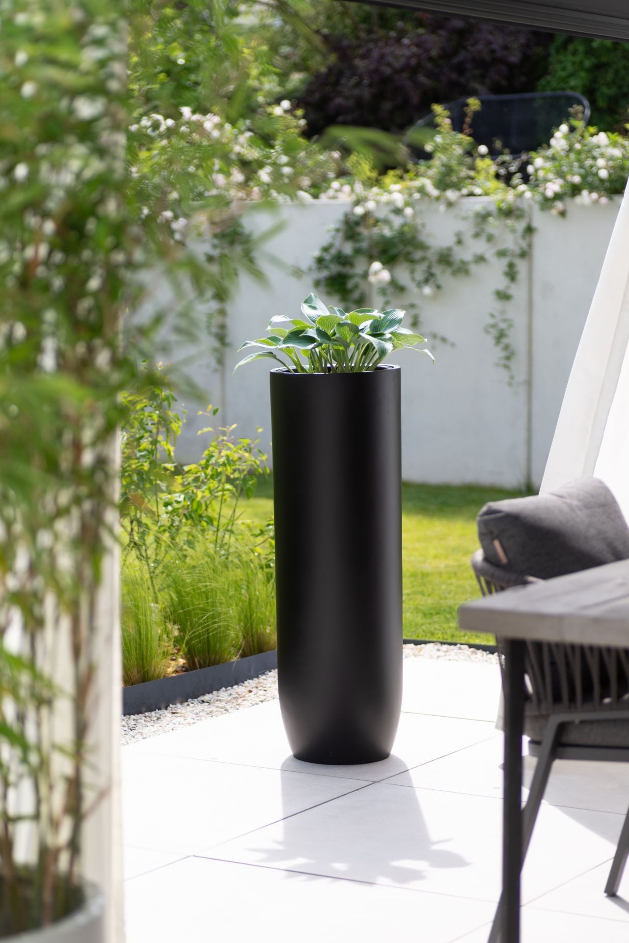 VIVANNO Bodenvase Fiberglas SOLERIO Rund - günstig online kaufen