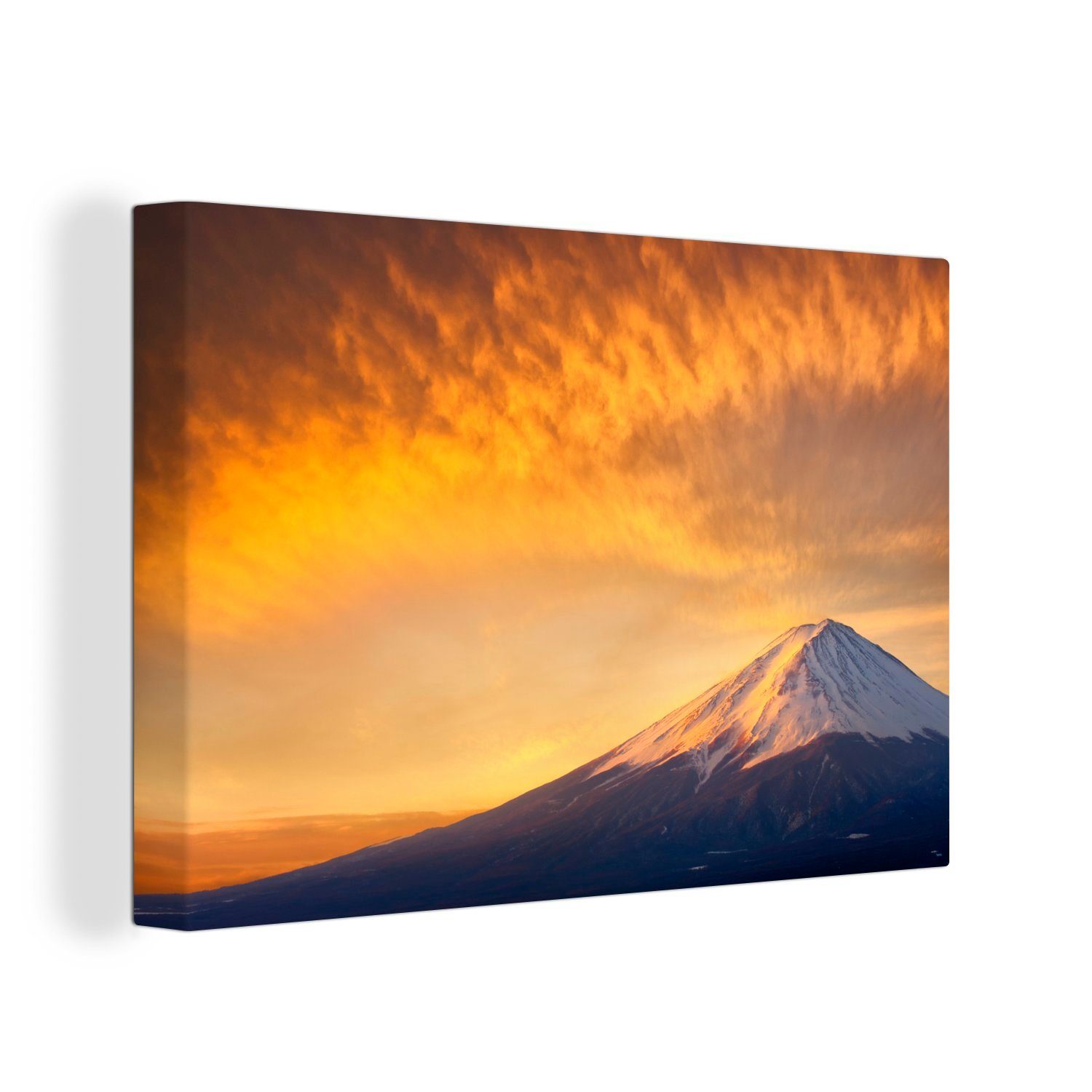 Japan, Wanddeko, OneMillionCanvasses® Leinwandbild Berg Wandbild St), (1 Fuji Sonnenaufgang in cm am Aufhängefertig, 30x20 Leinwandbilder,