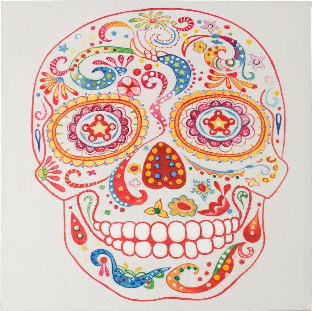 Kayoom Ölbild Totenkopf, Abstrakt, Menschen, 90cm x 90cm