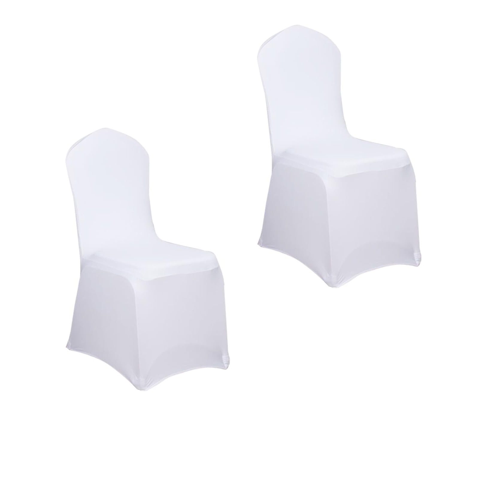 FIVMEN Stuhlhusse Stretch Weiß Stuhlhussen Universell Passform Modernes Design, Stuhlbezug für Hochzeit Taufe Geburtstagsfeier Dekoration
