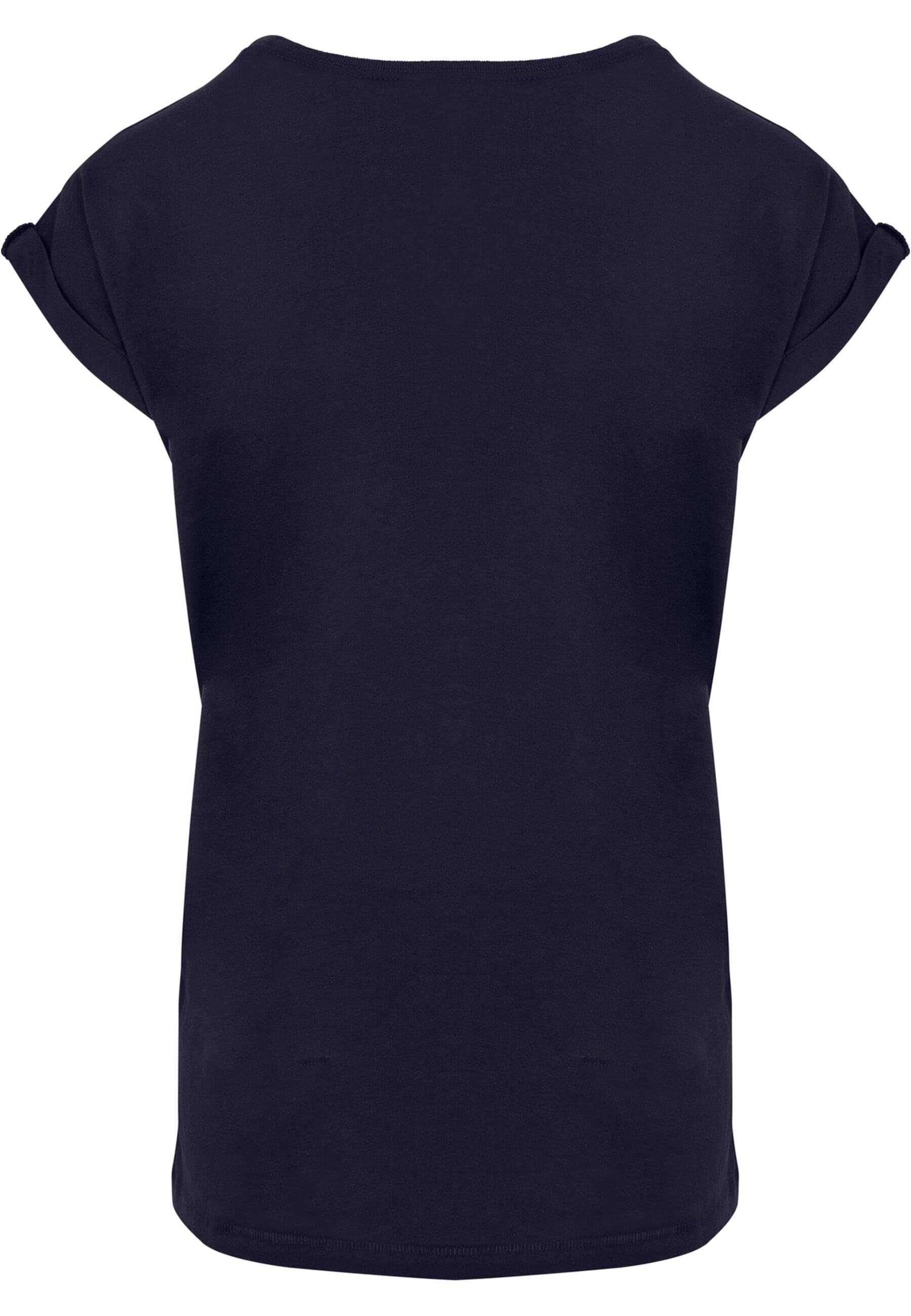 Warpig Tee Merchcode Shoulder - Damen T-Shirt navy Ladies Extended (1-tlg) Motorhead Spade