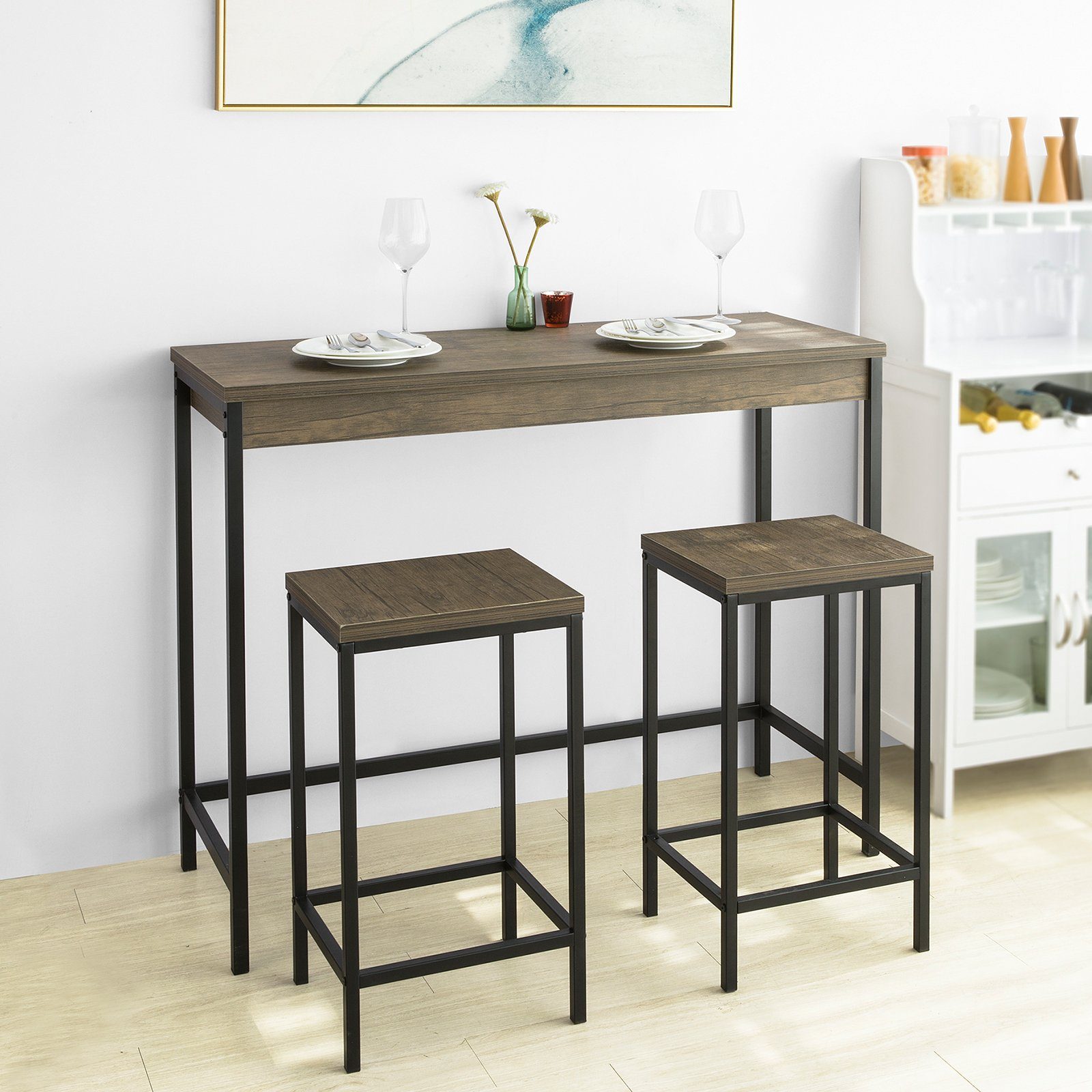 SoBuy Bartisch OGT30, 3-teilig Bartisch-Set Bistrotisch günstig online kaufen